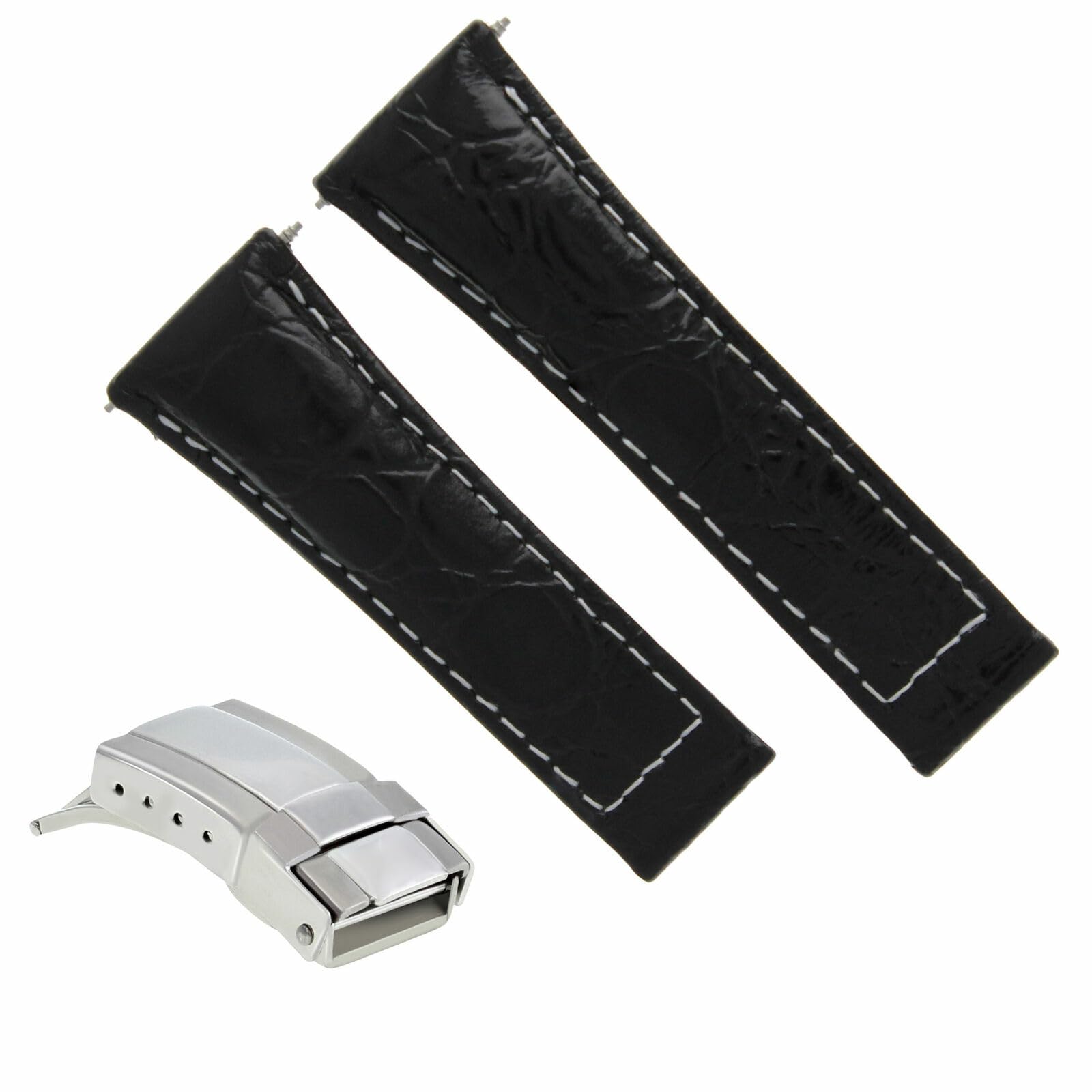 Genuine Leather Watch Band for Rolex Daytona Regular #3Ds - Black, Tan, Green Steel Replacement Strap | Durable & Comfortable for Daily Wear, Business, and Casual Occasions