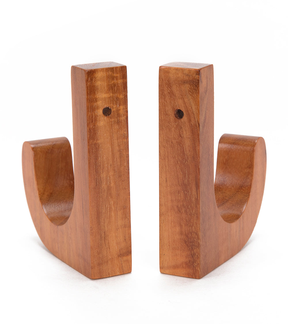 Premium Koa Wood Paddle Holder - Horizontal Mount for Kayak, Canoe & SUP - Perfect for Garage, Boat House & Outdoor Storage