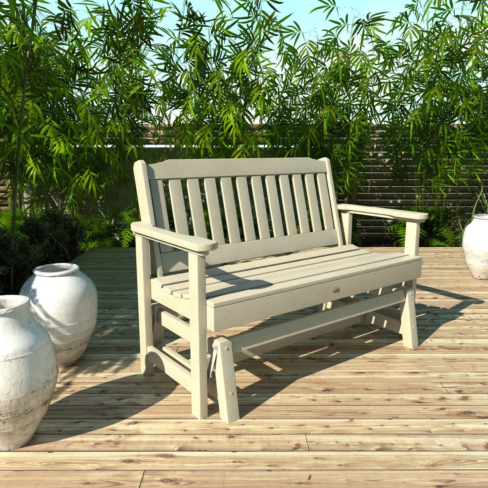 Refurbished Lehigh 4ft Garden Gliding Bench - Outdoor Patio Swing for Relaxing in Backyard, Porch, or Garden