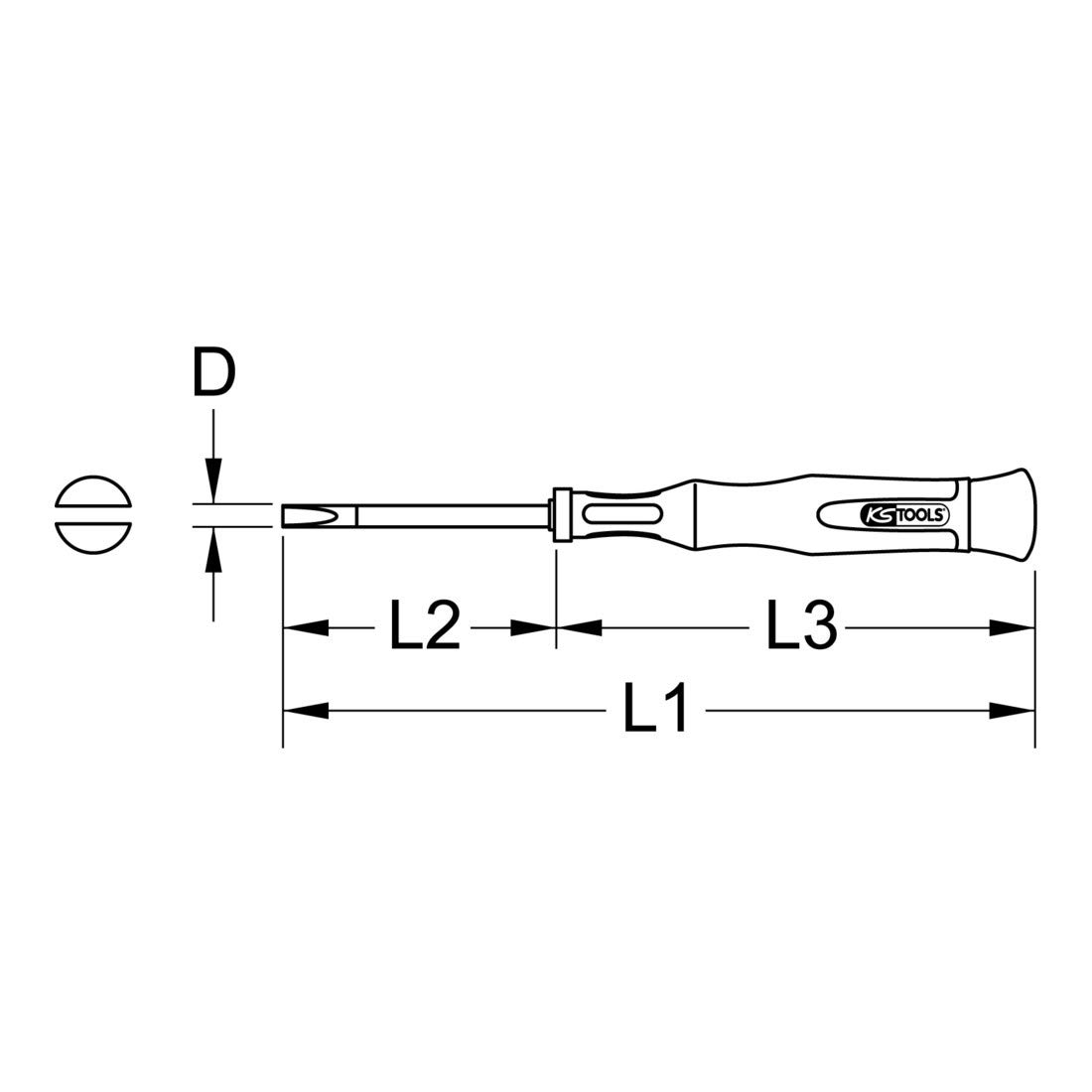 KS TOOLS 500.7145 Precision Screwdriver Set - 3/32