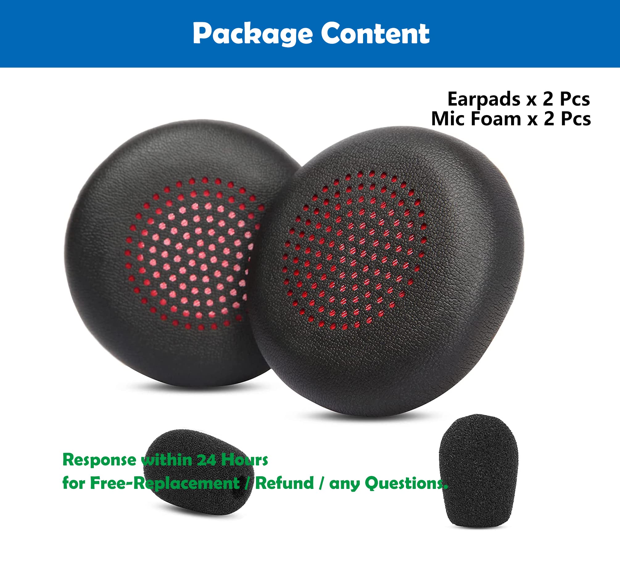 Professional Replacement Earpads Cushion for Plantronics Voyager Focus UC & Focus 2 UC Headphones - Compatible with B825, BLKWR 5210 5220 7225 - Noise Isolating Memory Foam Ear Pads (Black) - Perfect for Office Calls, Gaming & Remote Work