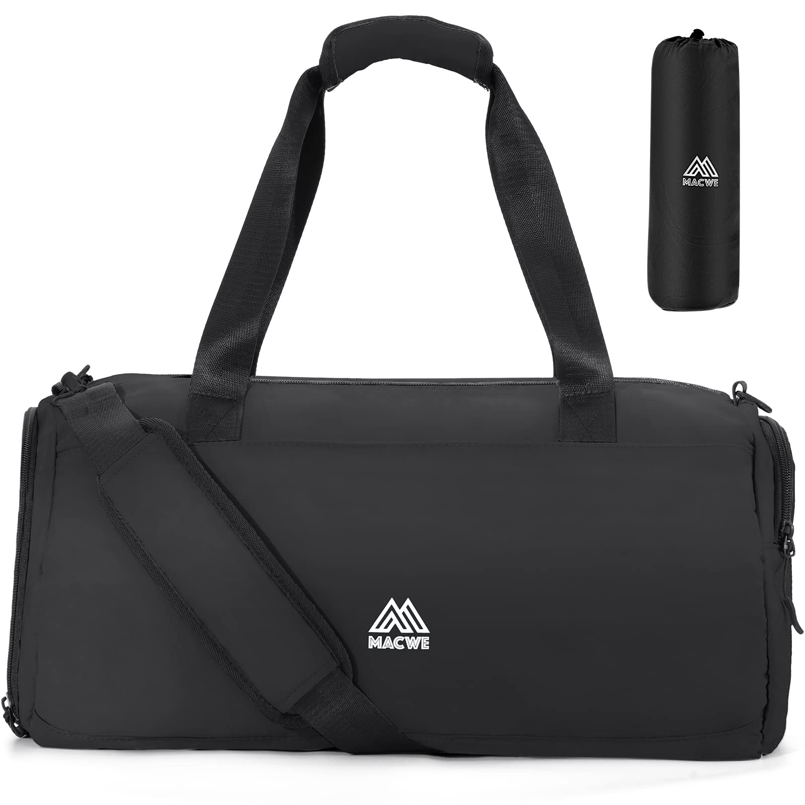 Large Gym Bag for Women & Men with Shoe Compartment & Wet Pocket - 40L Lightweight Sports Duffel Bag for Travel, Workout, Weekend & Overnight Trips - Perfect for Gym, Yoga, Swimming & Sports (Black)