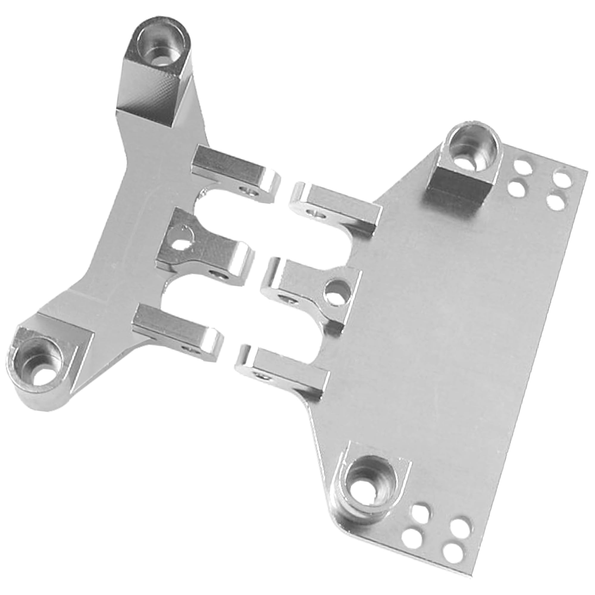 Upgrade RC Car Pull Rod Base Seat Mount & Tie Rod Servo Bracket - Compatible with MN Model G500 1/12 Scale - Silver Aluminum Alloy Parts - Perfect for Off-Road Racing & Crawler Performance Tuning