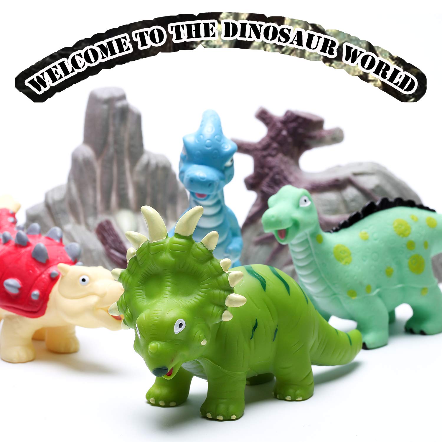 Hely Cancy Dinosaur Bath Toys for Kids - Squirt Water Play Toys for Baby Bath Time, Shower & Pool Fun | Perfect for Sensory Play, Learning & Outdoor Water Activities