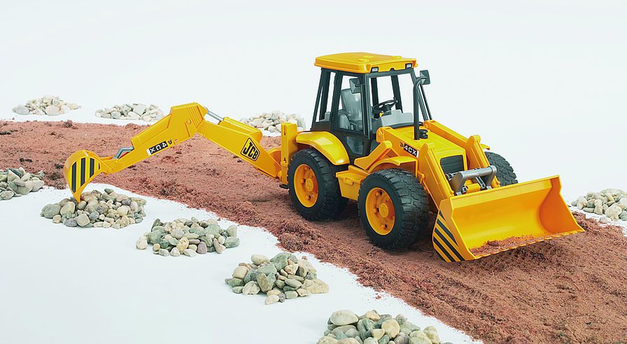 Bruder Toys 02428 JCB 4CX Loader Backhoe - Realistic Construction Toy for Kids, Durable Die-Cast Model with Movable Parts - Perfect for Imaginative Play, Sandbox Fun, and Construction-Themed Birthday Gifts