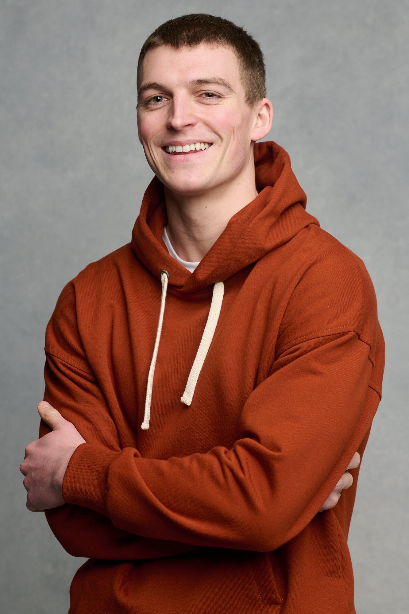 Men's Hooded Sweatshirt - Soft Fleece Pullover with Kangaroo Pocket | Cinnamon Brown Casual Hoodie for Men | Perfect for Outdoor Activities, Gym & Lounge Wear