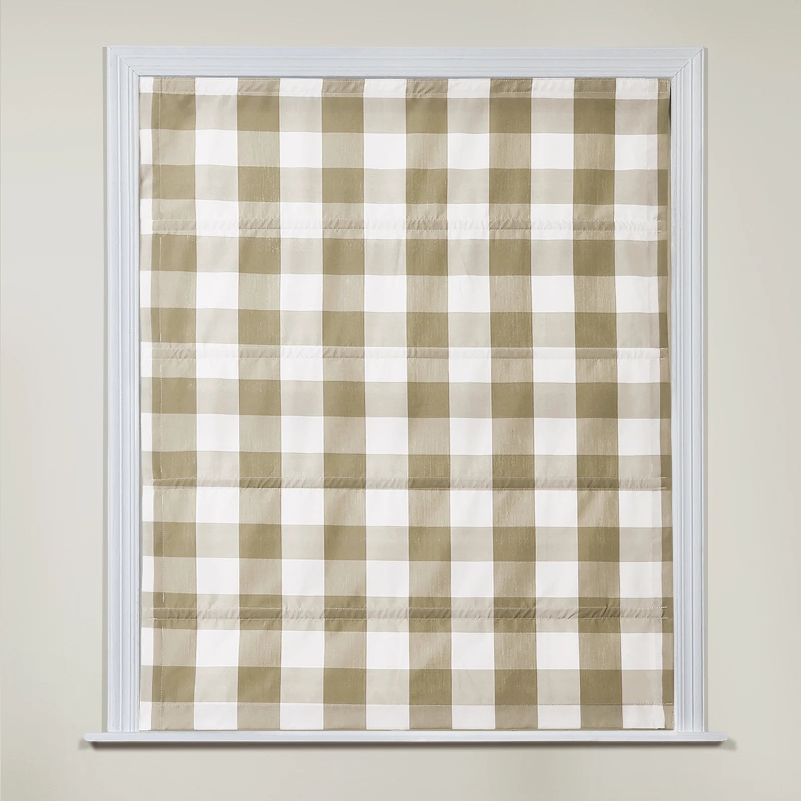 Celia Patterned Cordless Roman Shade Window Treatment - Blackout Fabric for Bedroom & Living Room Privacy & Light Control