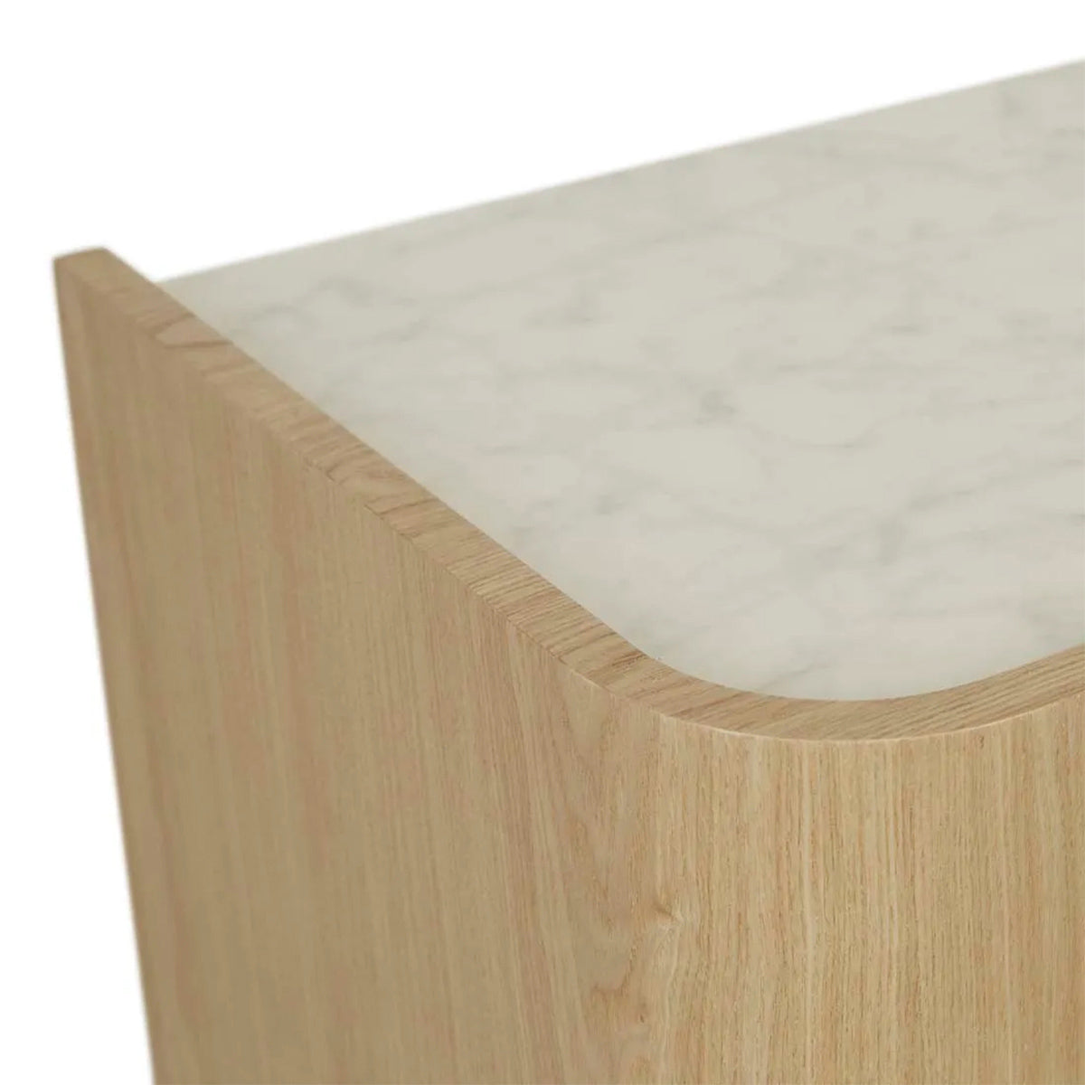 Globe West Elsie Bedside Table - Modern Nightstand with Storage Drawer for Bedroom, Living Room & Office - Stylish Wooden End Table with Shelf
