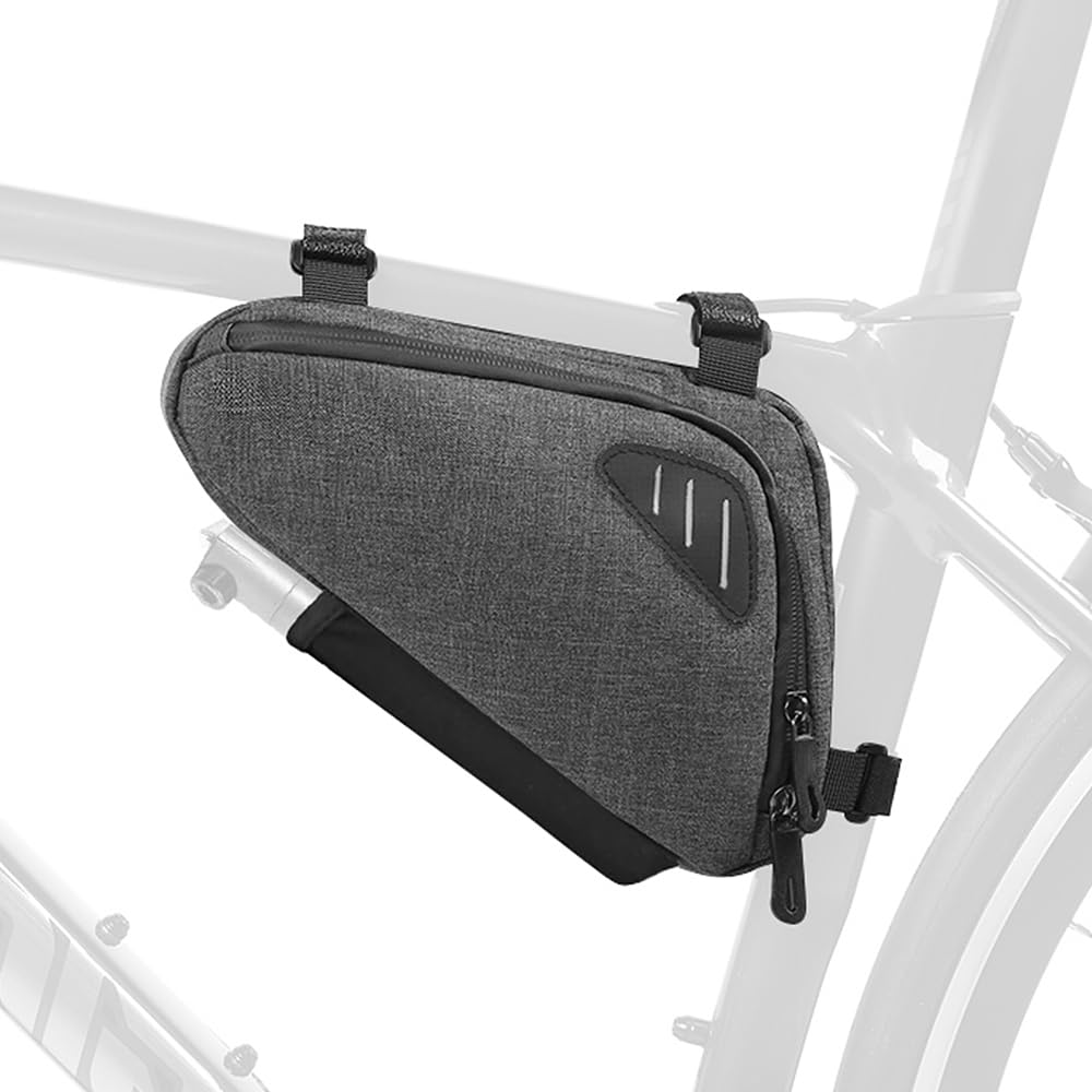 **Waterproof Bike Frame Bag - Durable Bicycle Triangle Storage Pouch with Strap-On Design for Mountain, Road & Commute Bikes - Perfect for Tools, Phone & Essentials on Outdoor Rides**