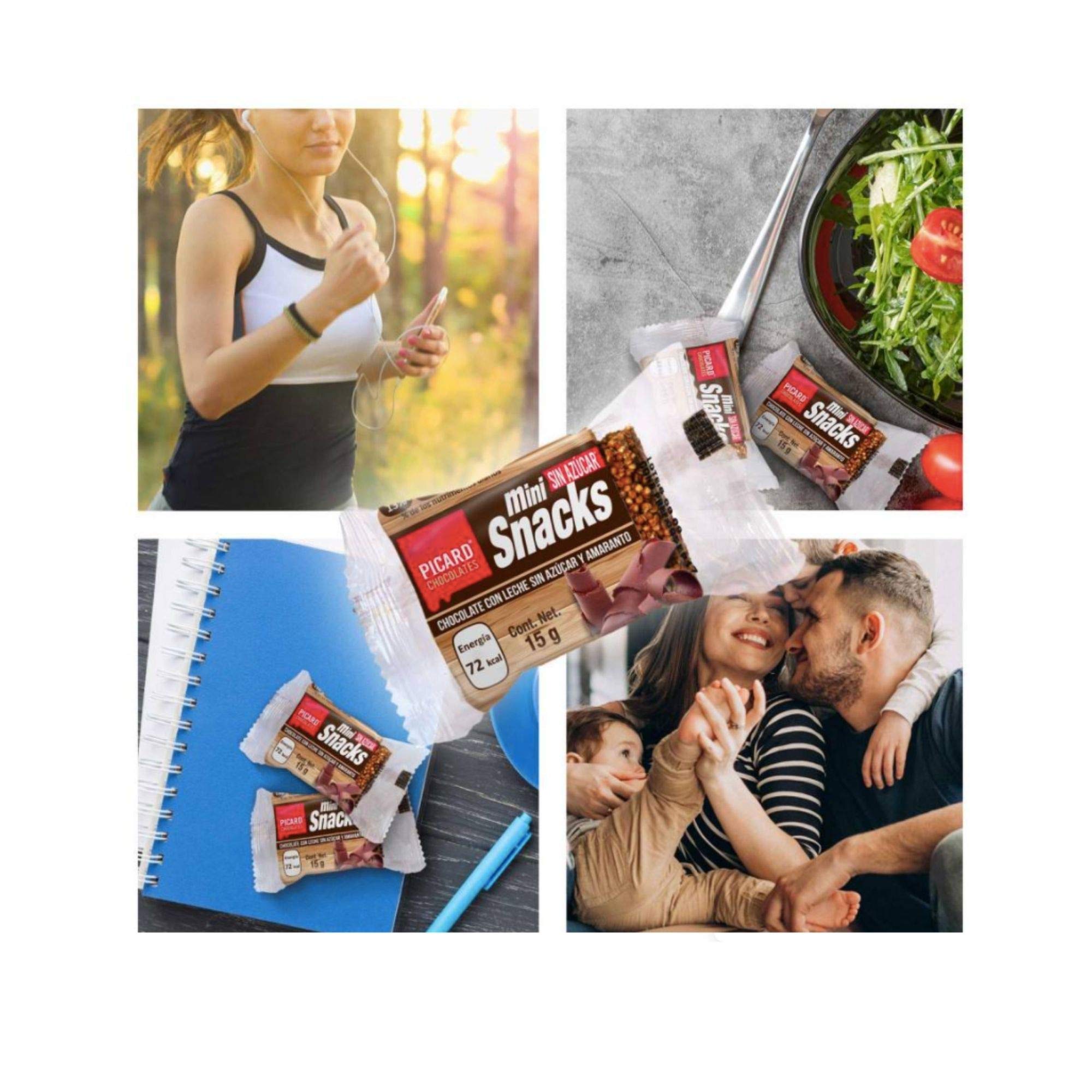Picard Chocolates - Sugar-Free Mini Chocolate & Amaranth Snack Bars | Healthy Gluten-Free Treats for Office, Travel & Gifting