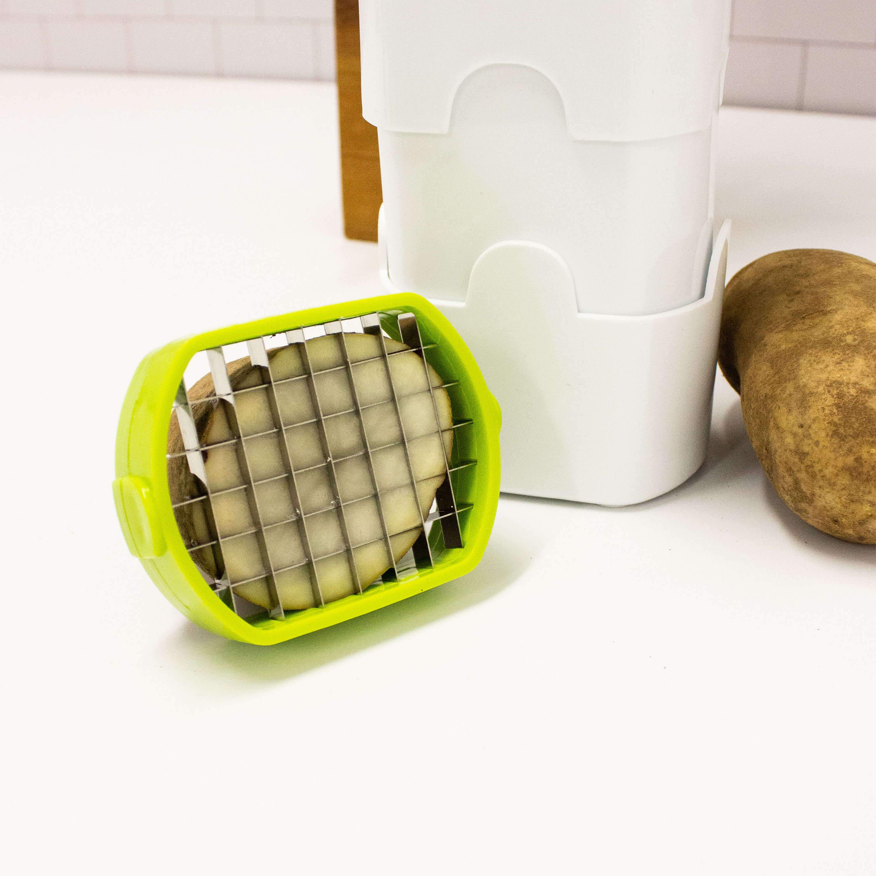 BergHOFF Essentials 5-Piece French Fry Cutter and Rotary Cheese Grater Set - Perfect for Home Kitchen, Meal Prep & Entertaining