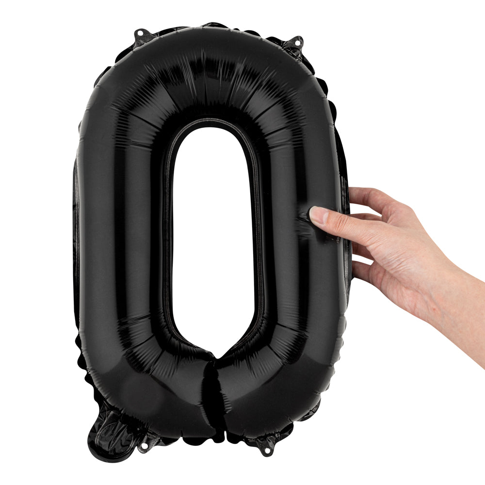 Balloonify Black Mylar Letter O Balloon - 16 Inch Large Foil Alphabet Balloons (1 Count) for Birthday Parties, Graduation Decorations & Photo Backdrops