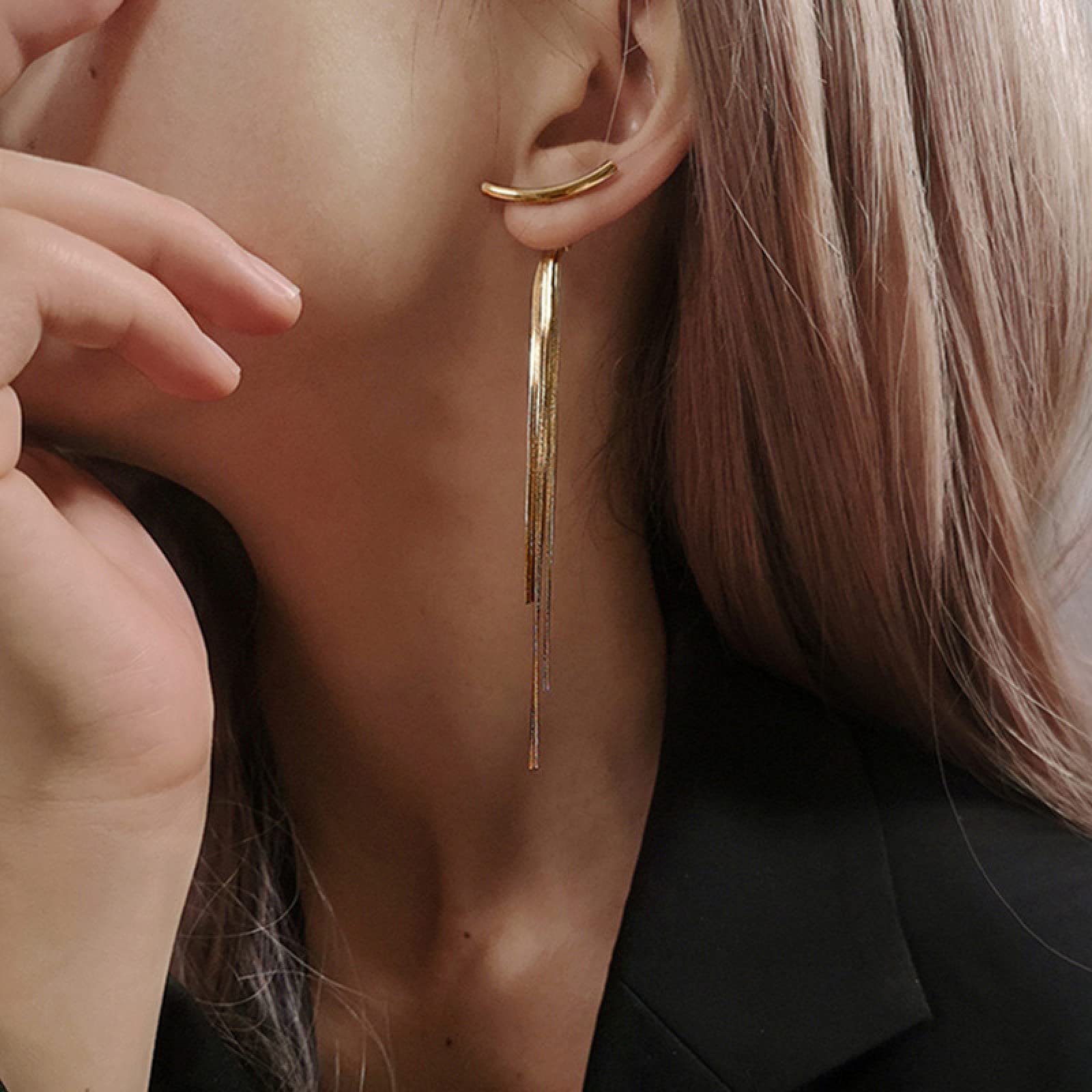 Korean Style Long Tassel Earrings for Women - Elegant & Trendy Wild Fashion Dangle Earrings | Perfect for Parties, Weddings & Everyday Wear