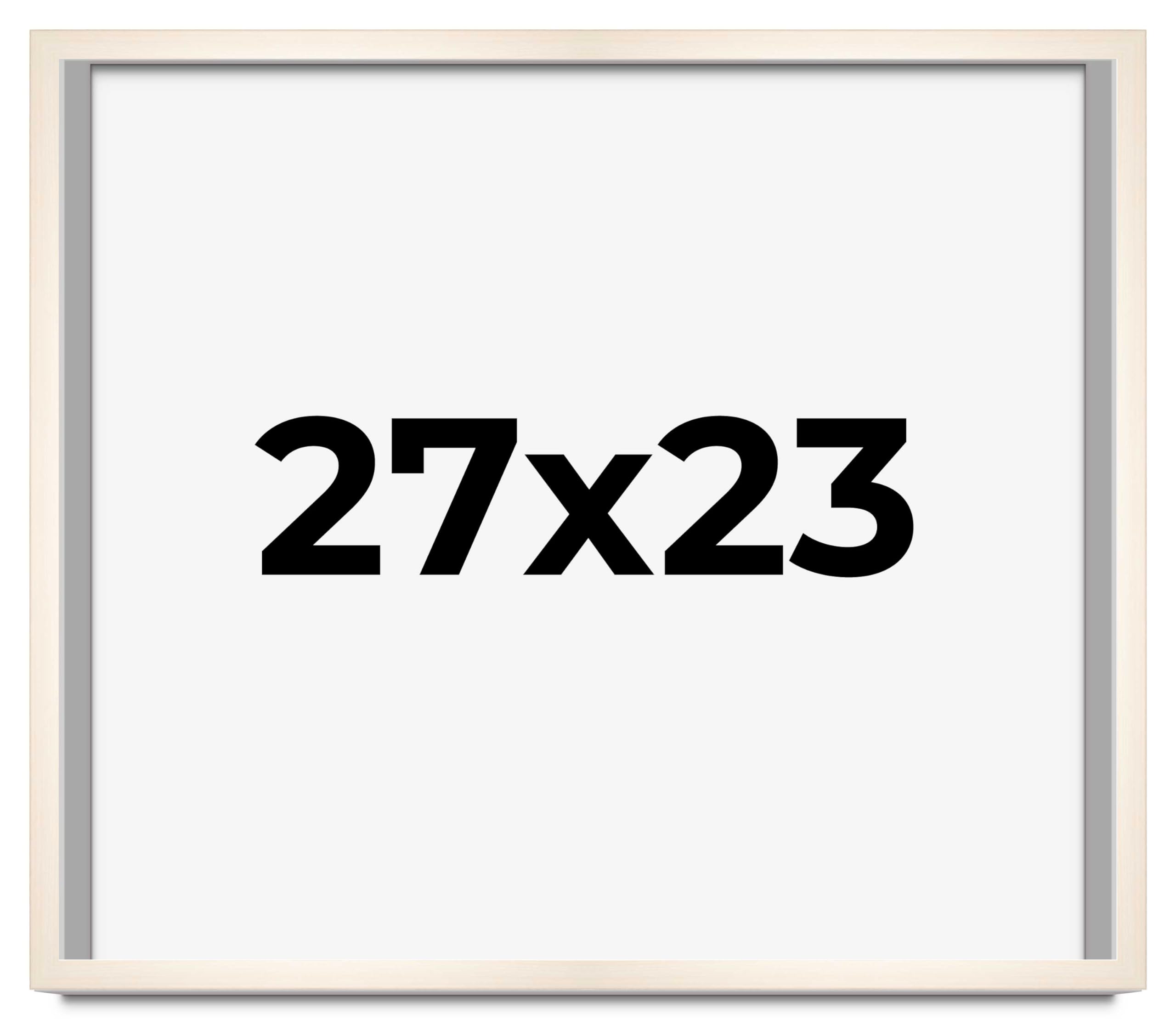 CountryArtHouse 27x23 Inch Whitewashed Solid Wood Picture Frame - 0.8125