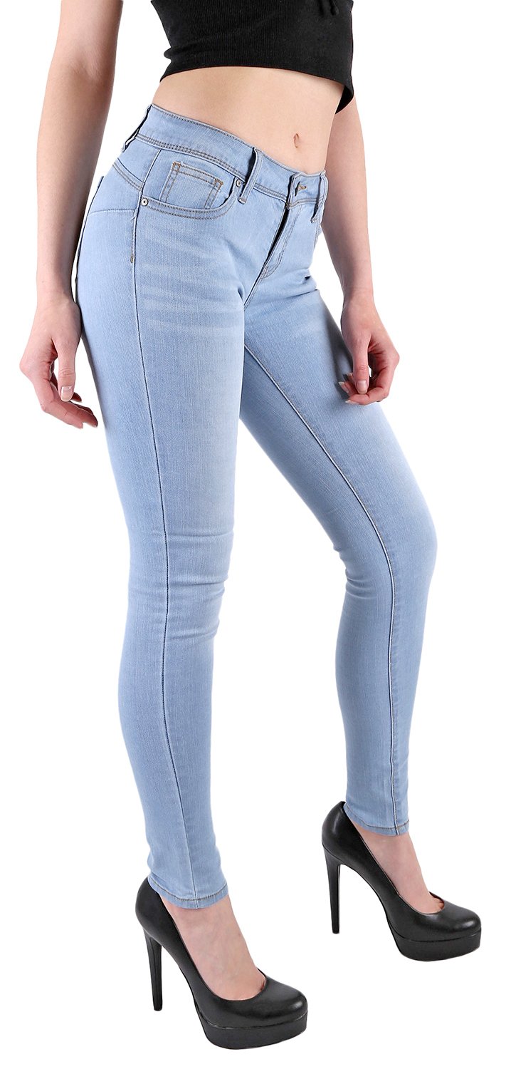 Stretchy Skinny Jeans for Women - Light Denim Wash, Comfort Fit, Size 9 | Perfect for Casual Wear, Office Outfits & Everyday Style