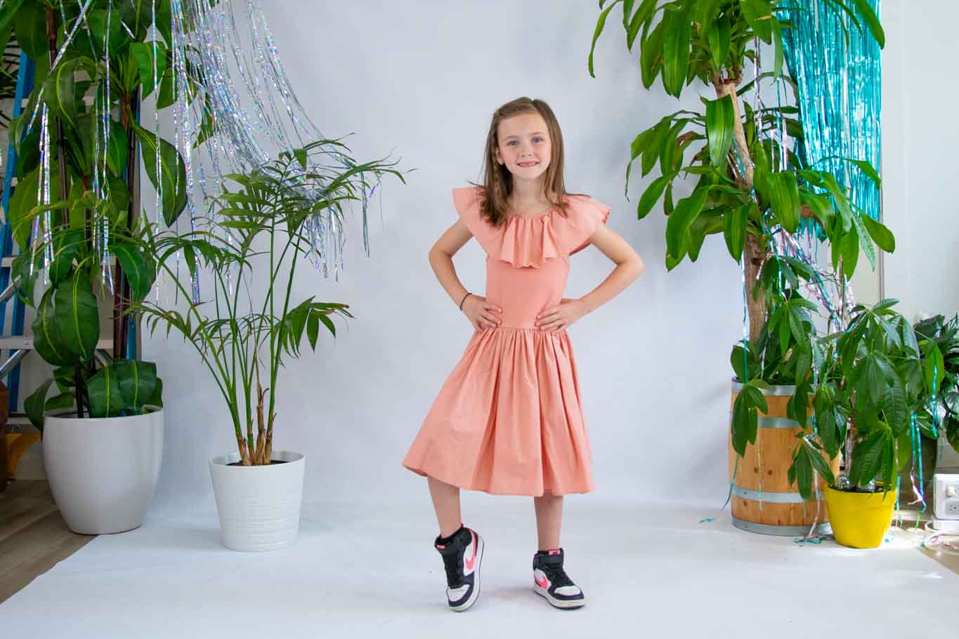 Christal Muted Rose Toddler Girl Dress - Soft Pink Floral Party Dress for Baby Girls, Perfect for Birthday Parties, Photoshoots & Special Occasions