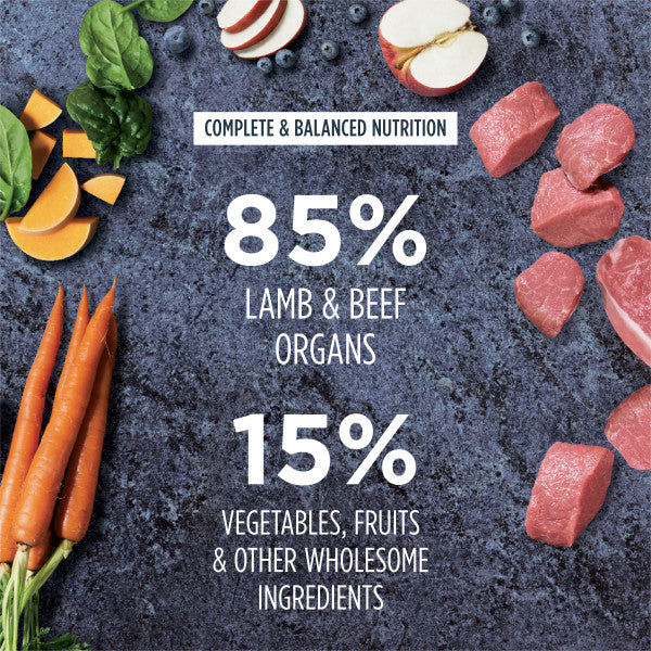 Freeze-Dried Raw Lamb Dog Food - All-Natural, Grain-Free, High-Protein for Puppies & Adult Dogs - Perfect for Travel, Hiking & Outdoor Adventures