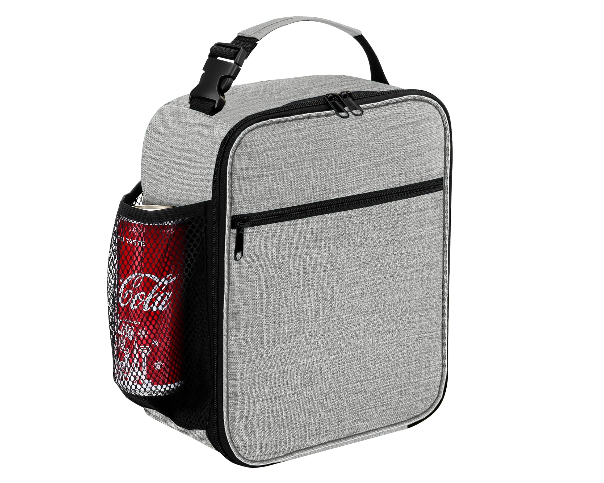 Insulated Lunch Box for Men & Women - Reusable Small Lunch Bag with Thermal Insulation - Perfect for Office, School, Picnics & Outdoor Activities (Light Gray)