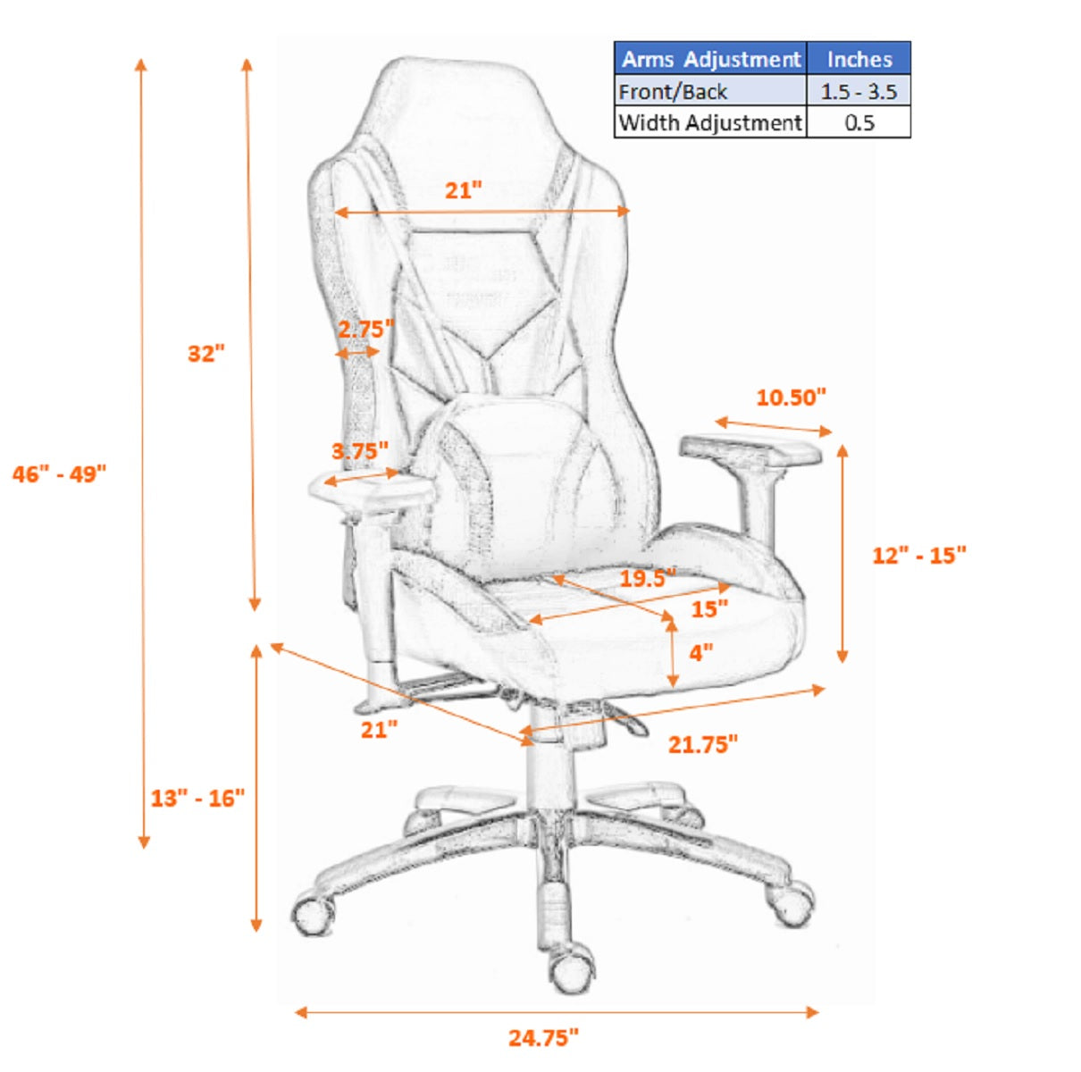 Premium LED Gaming Chair with RGB Lighting - Ergonomic Racing Style for PC & Console Gamers (Black) - Perfect for Esports, Streaming & Home Office Setup