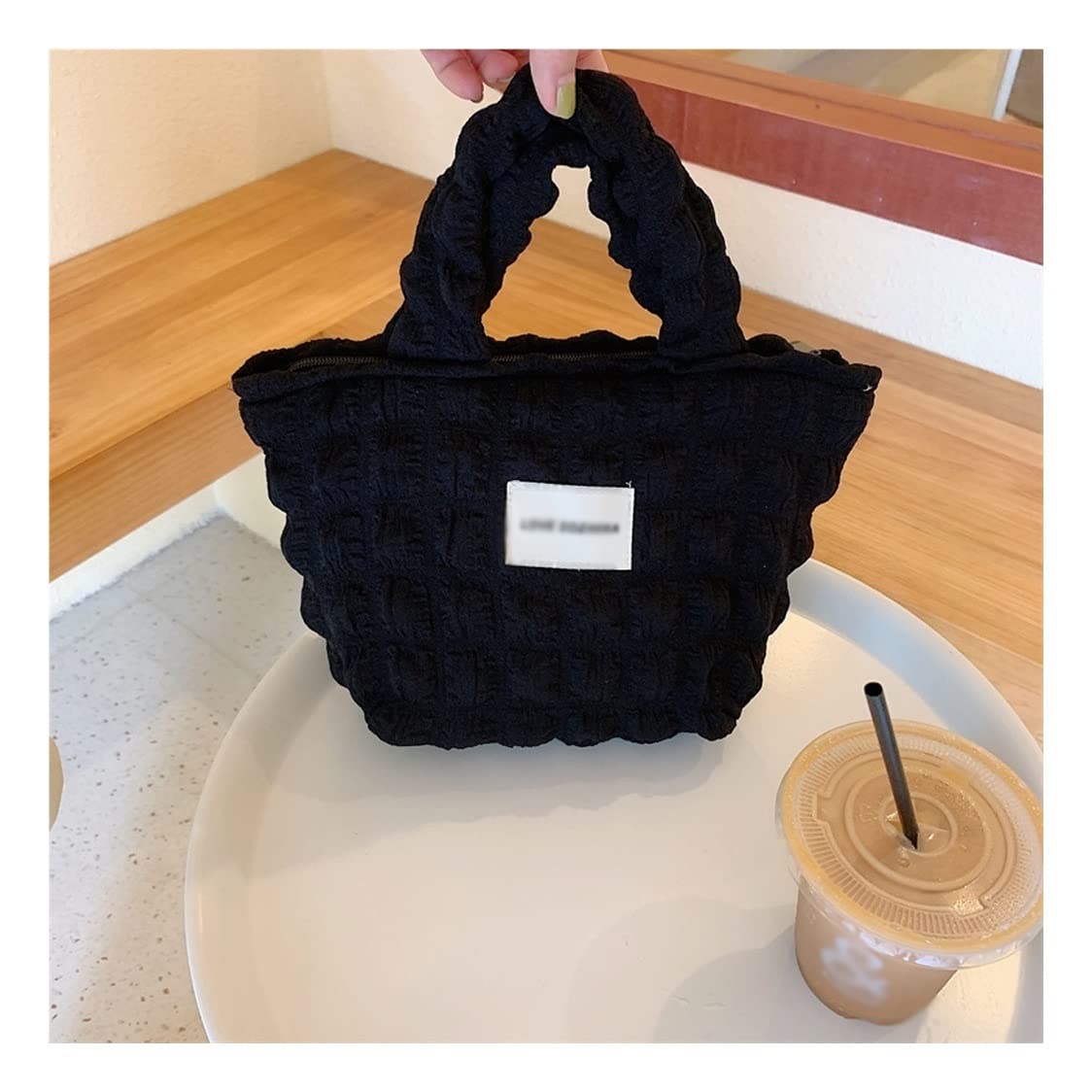 Stylish Women's Bubble Tote Bag - Fashionable Casual Shopping Bag with Snack Storage (19x31cm) - Perfect for Grocery Shopping, Beach Trips & Daily Errands