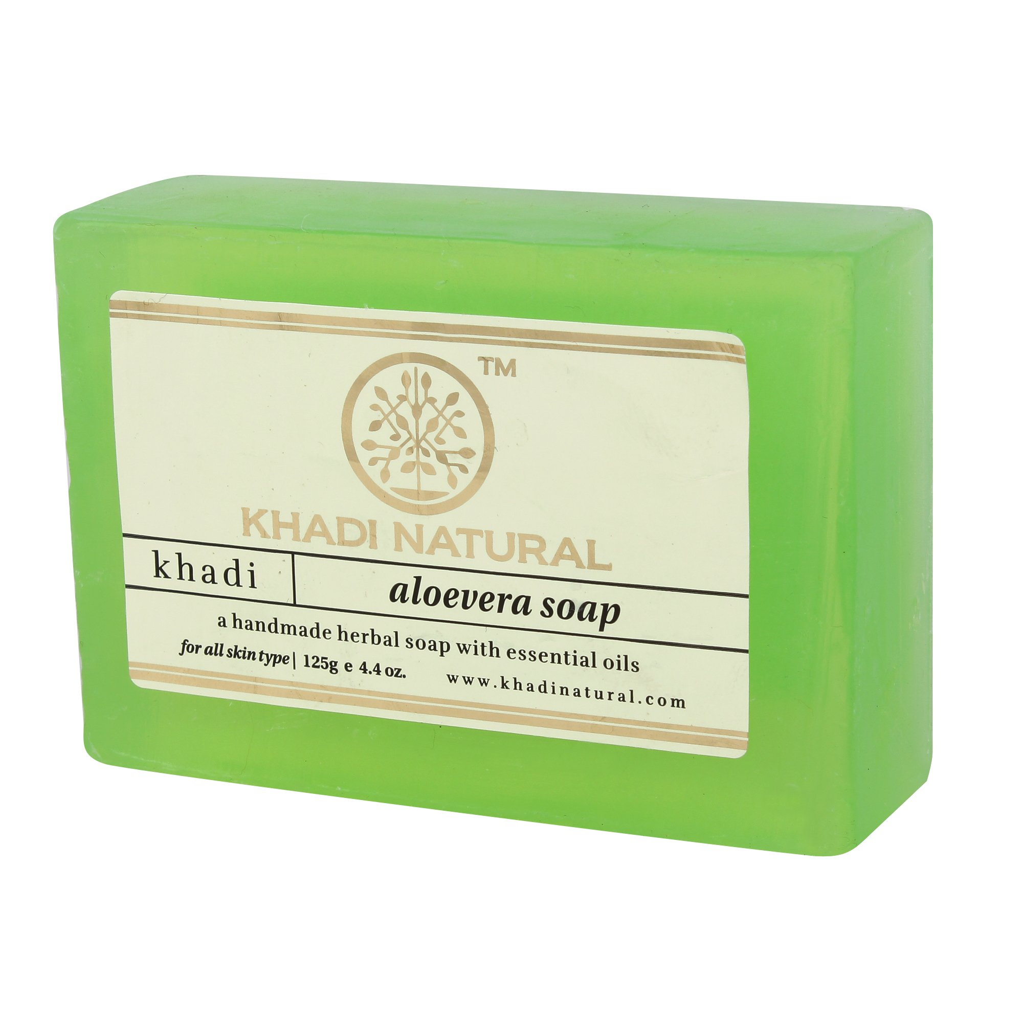 Khadi Natural Herbal Aloe Vera Soap - 125g (Pack of 5) | Organic, Vegan & Chemical-Free | Perfect for Sensitive Skin & Daily Cleansing