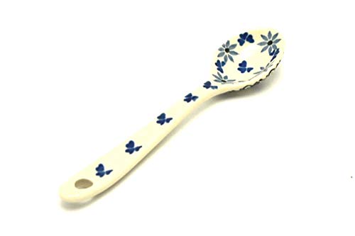 Handmade Polish Pottery Spoon - Small Size with Dragonfly Design - Perfect for Souvenirs, Gifts, and Home Decor
