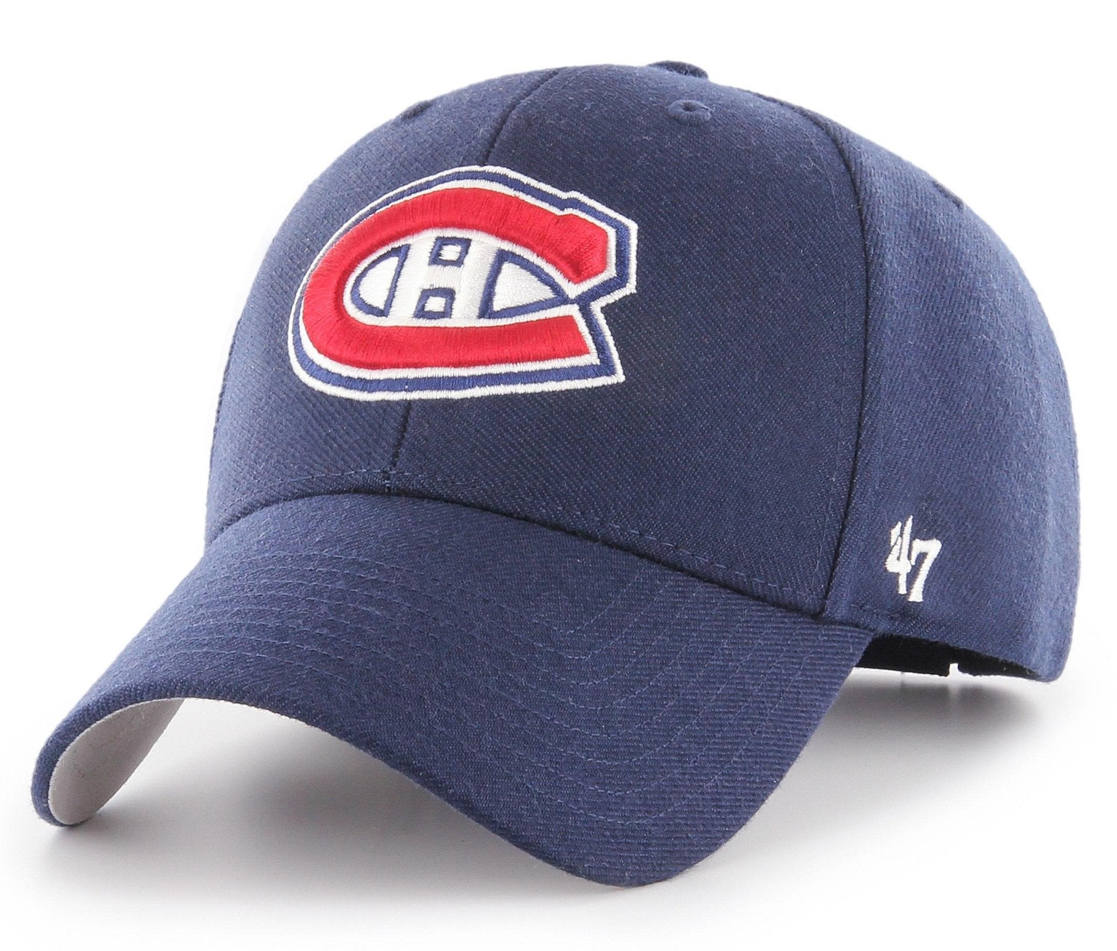 Montreal Canadiens 47 Brand MVP Adjustable NHL Navy Team Cap - Official NHL Hockey Hat for Men & Women - Perfect for Games, Tailgating & Fan Gear Collection