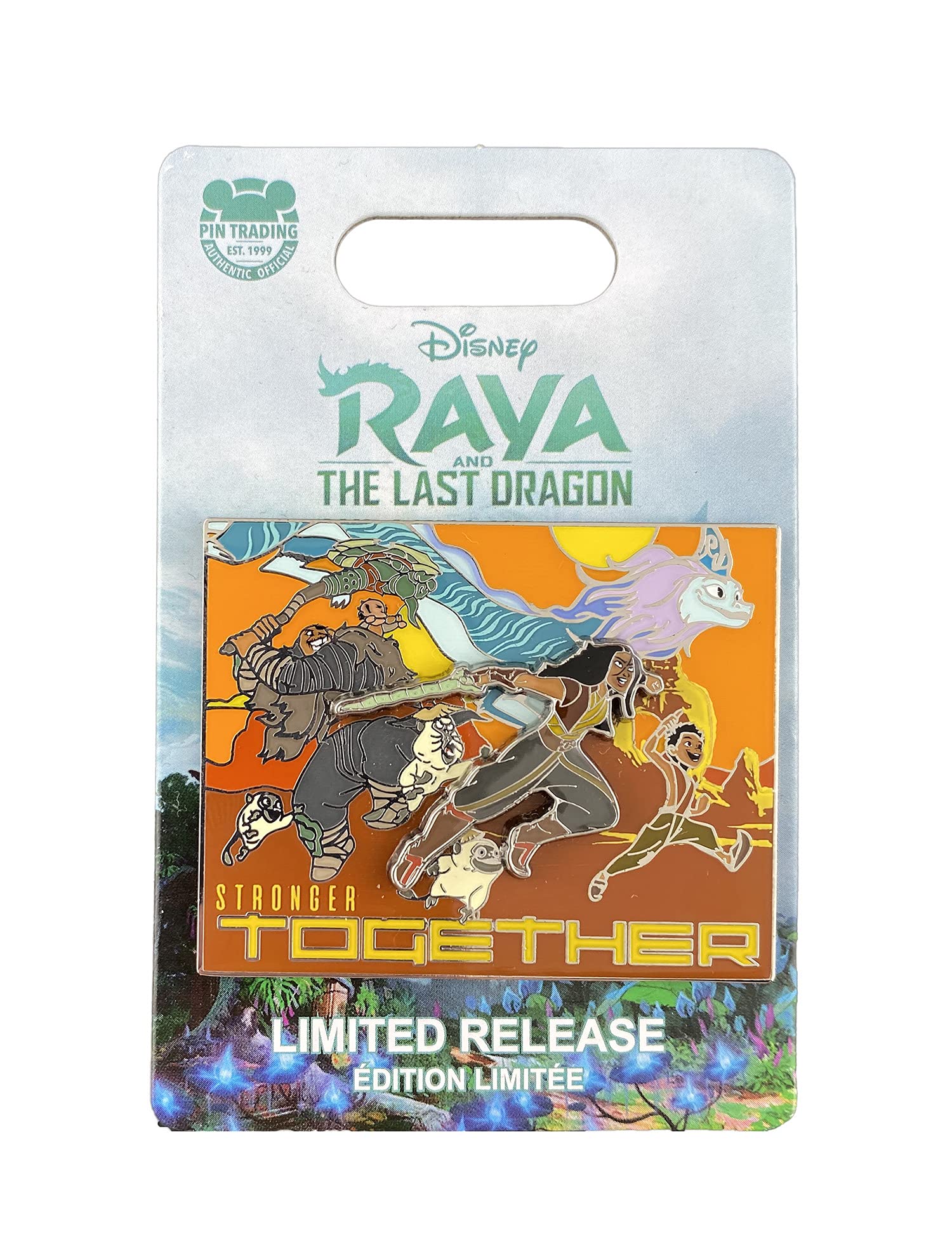 Disney Pin - Raya and the Last Dragon Stronger Together Collectible Enamel Lapel Pin - Perfect for Disney Fans, Pin Trading, and Cosplay Costume Accessories