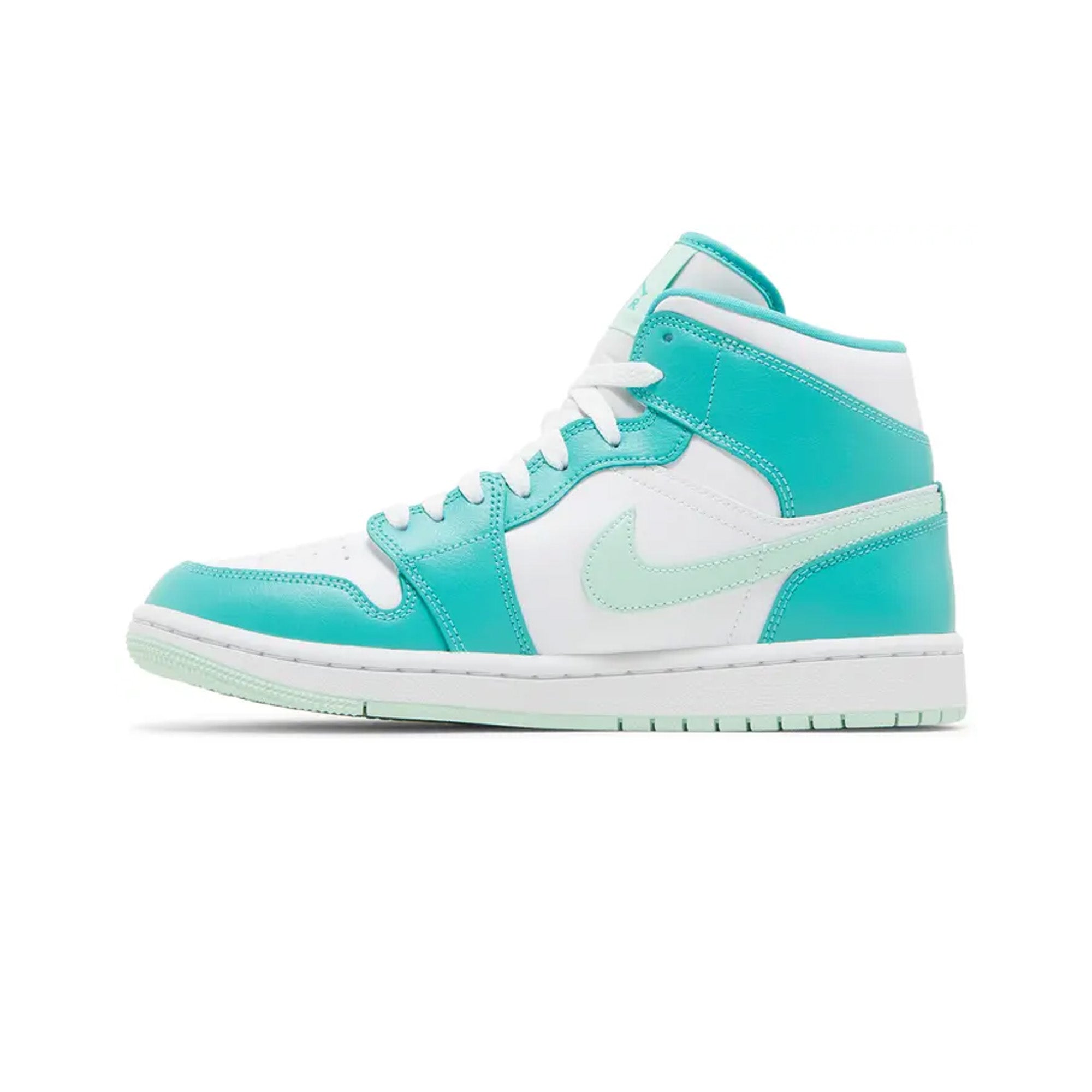 Air Jordan 1 Mid 'Washed Teal' Women's Basketball Shoes (2022) - Comfortable Sneakers for Casual Wear, Street Fashion & Sports