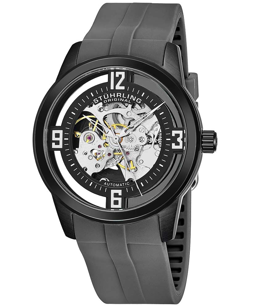 42mm Skeleton Watch 877C - Stainless Steel Mechanical Automatic Movement for Men - Perfect for Business, Casual & Formal Occasions