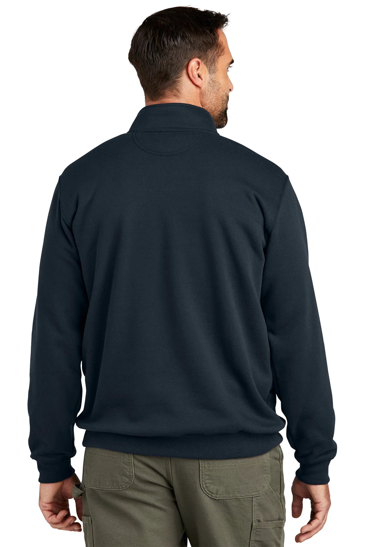 Carhartt Mock Neck Sweatshirt for Men - Custom Fit, New Navy Color - Perfect for Workwear & Casual Outfits