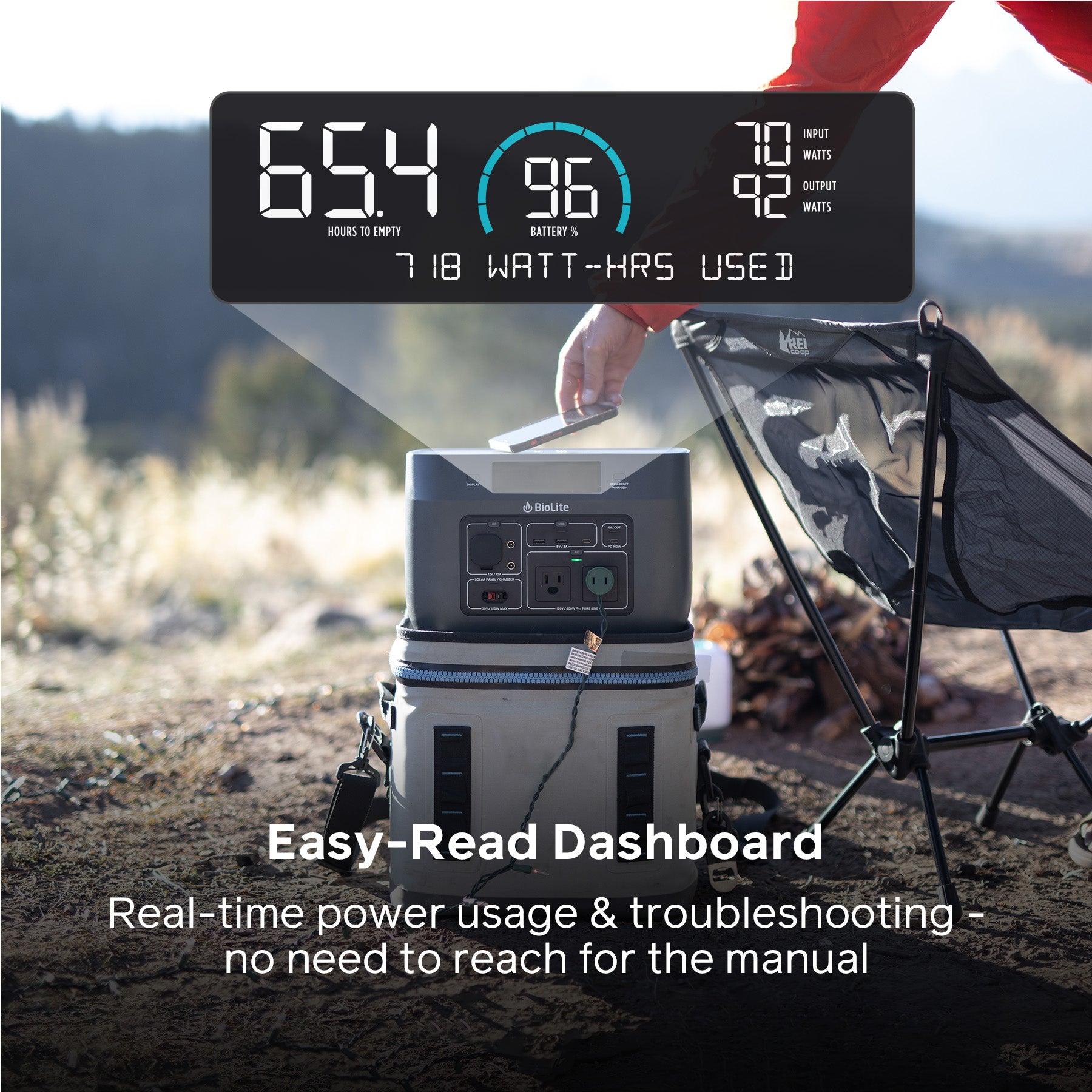 BaseCharge 600 Portable Power Station - 600W/500Wh Solar Generator for Camping, RV, Emergencies & Outdoor Adventures - Fast Charging, Lightweight & Quiet Backup Battery for Home & Travel