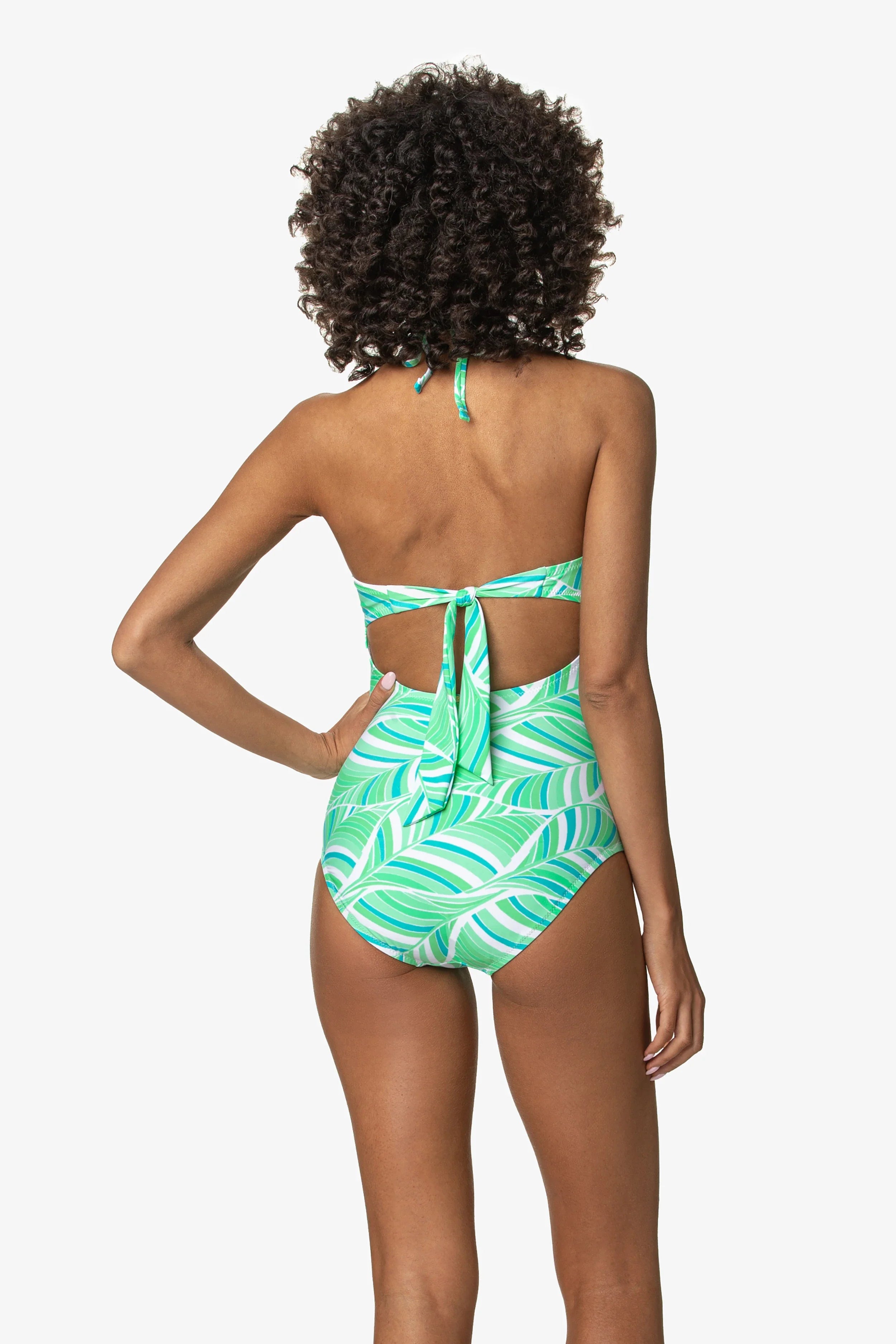 Hana Twist Bandeau One Piece Swimsuit - Sexy Monokini for Women, Summer Beach Vacation, Pool Party, and Tropical Getaway