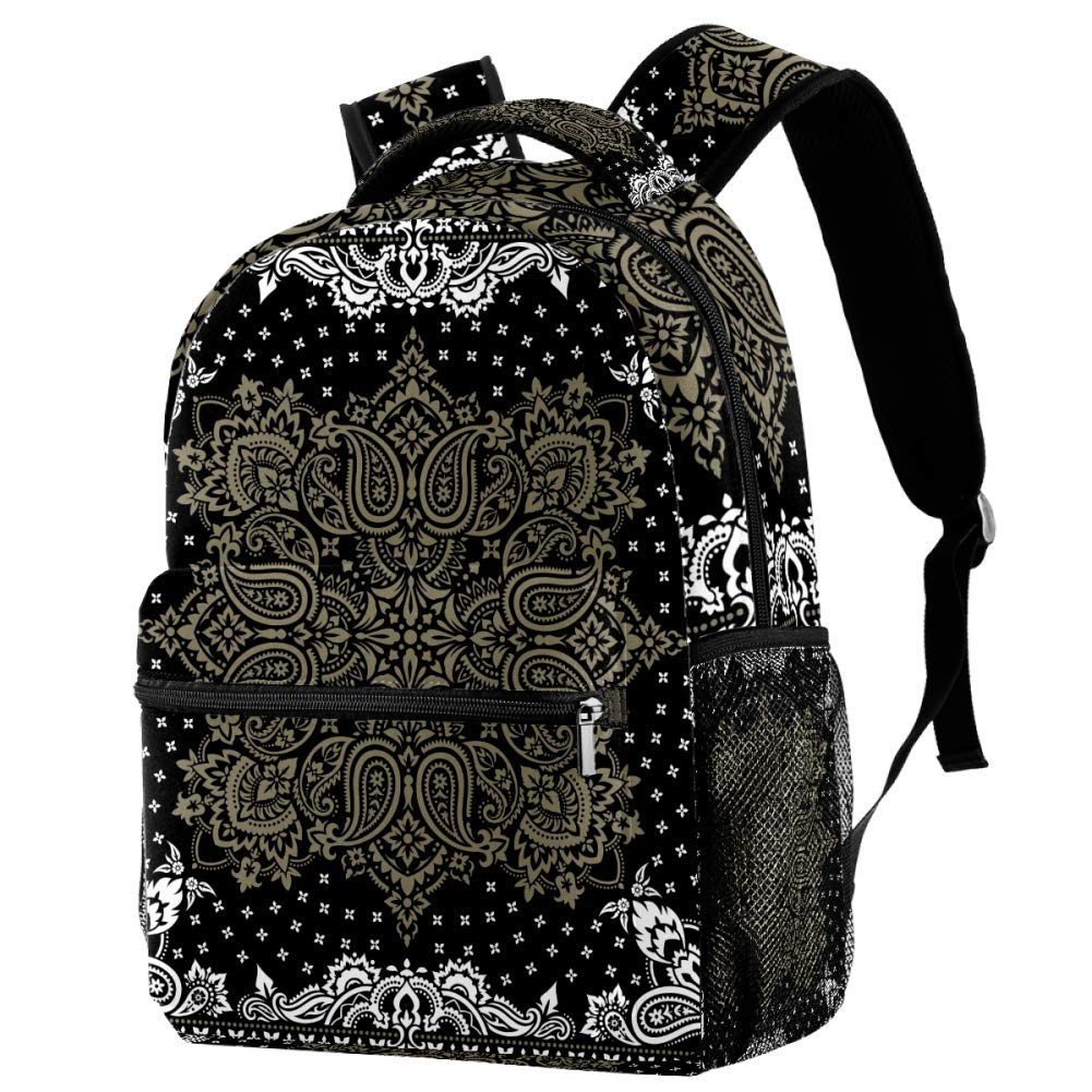 Stylish Paisley Bandana Print Backpack for Students - Lightweight Travel Shoulder Bag, Durable College School Backpack for Teens & Adults | Perfect for Campus, Commuting & Outdoor Adventures