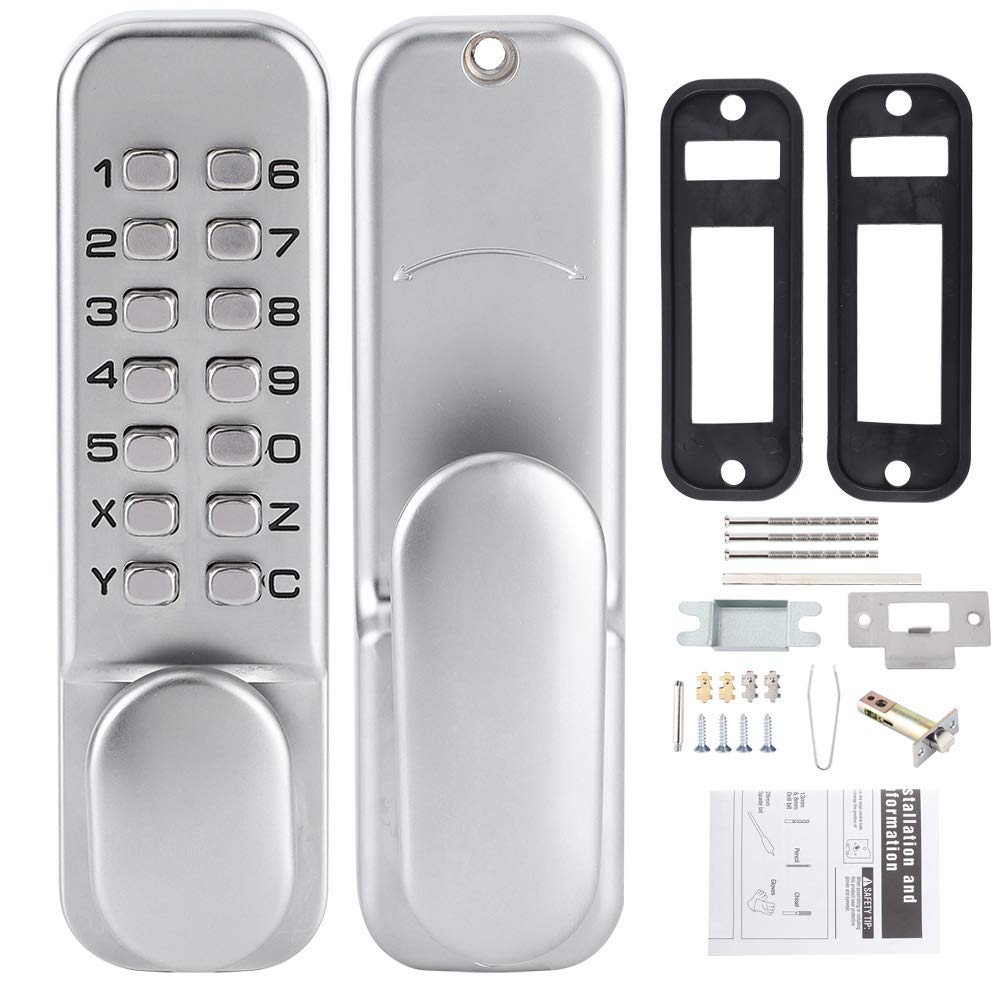 SOONHUA Smart Keyless Entry Door Lock - Mechanical & Keypad Security Combo, Electronic Code Lock for Home, Office, Dorm (Ideal for Front Door, Apartment & Vacation Rental Security)