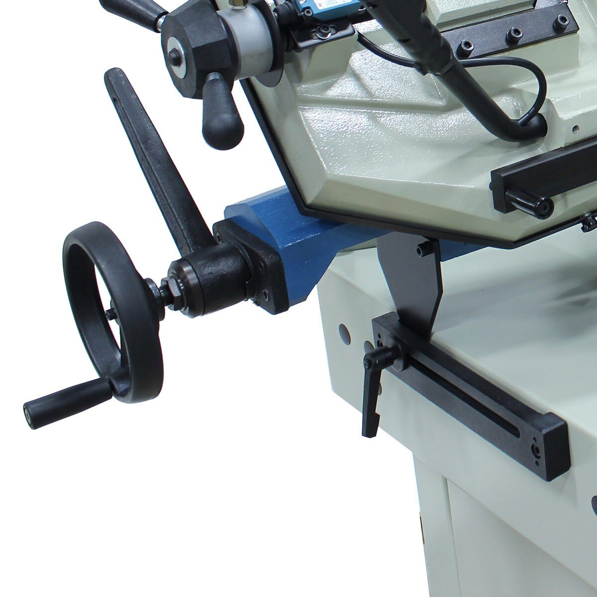 Baileigh Industrial BA9 1001557 BS 350M Dual Miter Band Saw - Heavy Duty Metal & Wood Cutting for Workshop & DIY Projects
