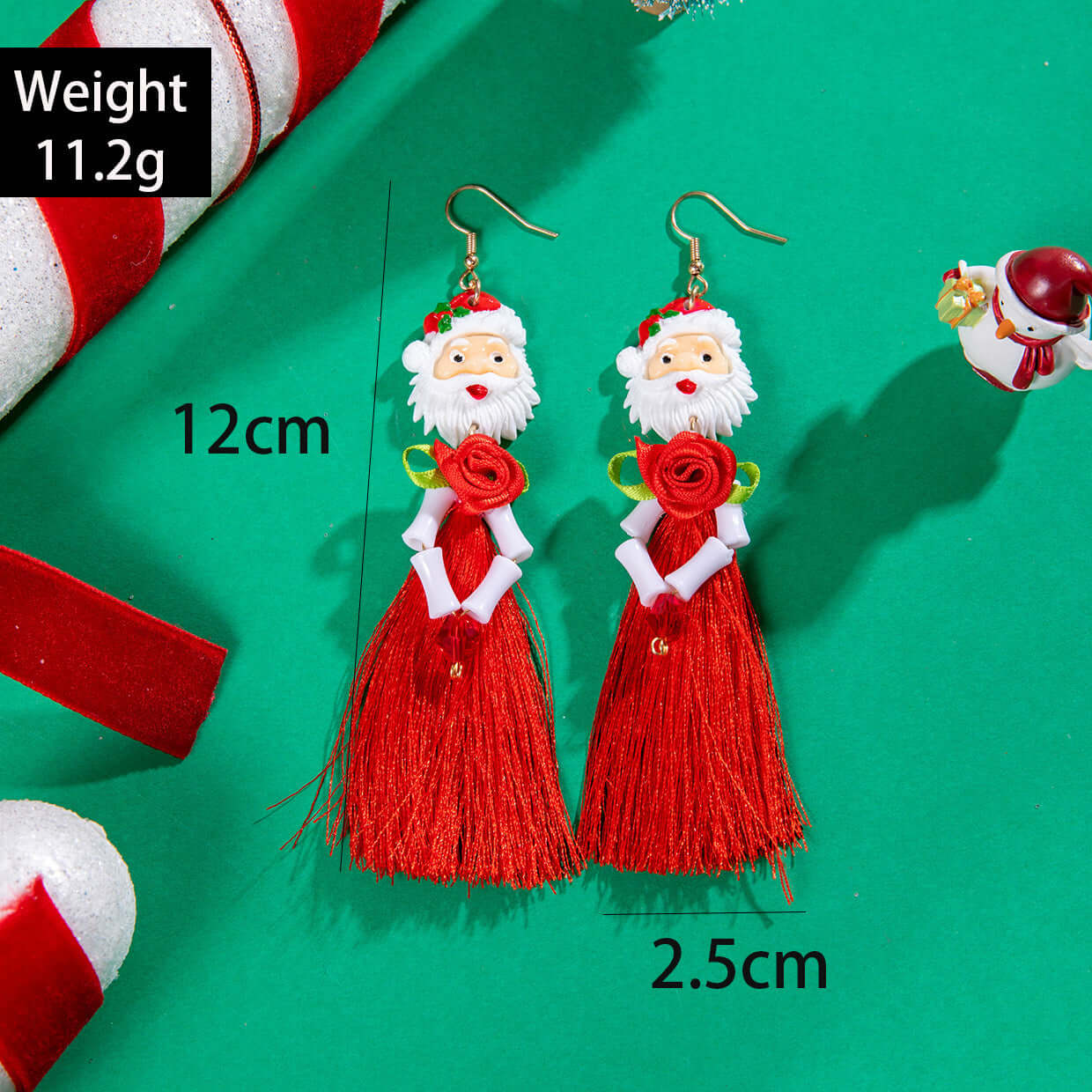 Festive Christmas Jingle Bell Tinsel Hoop Earrings for Women | Holiday Party Jewelry Gift | ER728 | Perfect for Xmas Celebrations, Office Parties & New Year Events