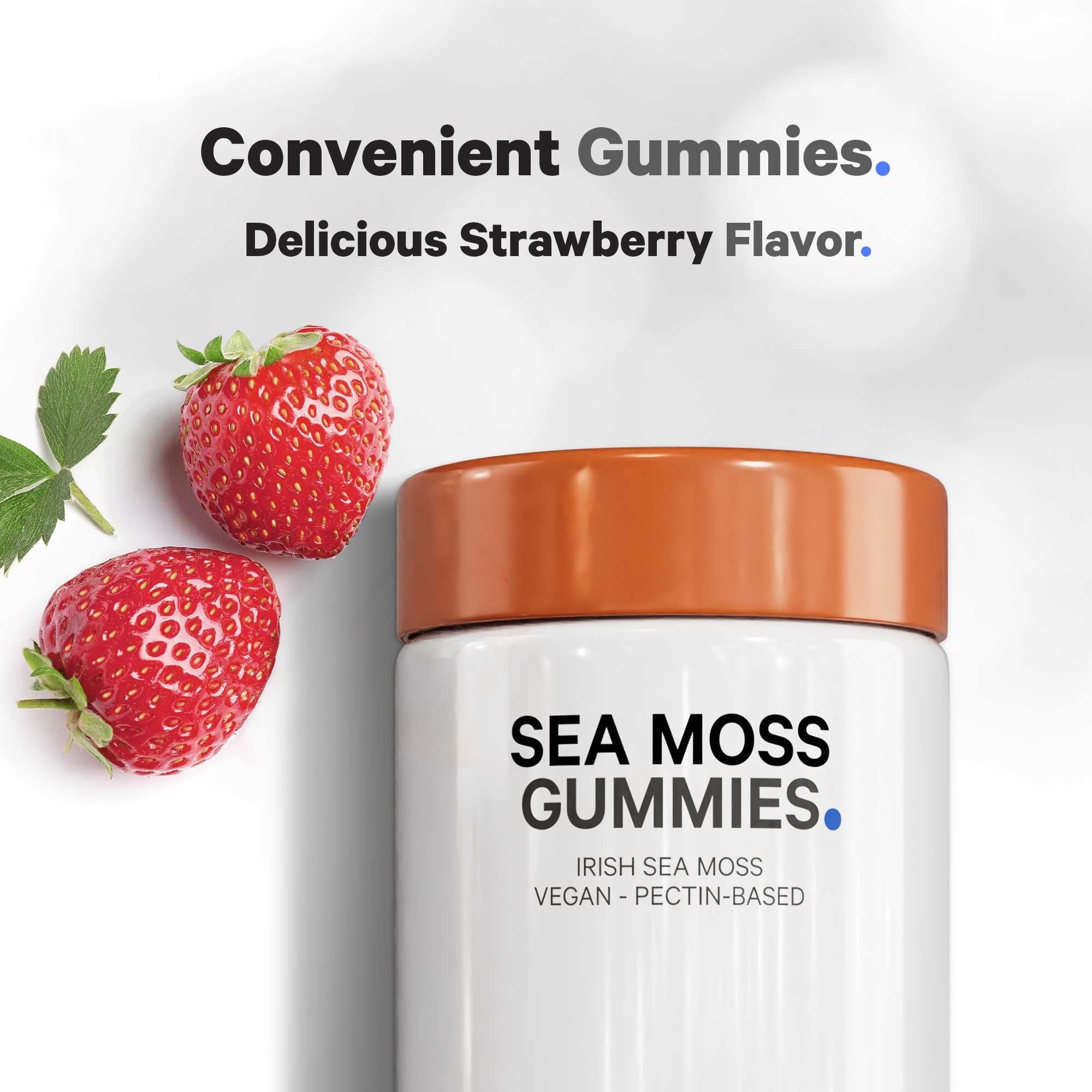 Codeage Sea Moss Gummies - Organic Irish Moss Supplement for Immune Support & Gut Health - Vegan, Non-GMO, Gluten-Free - Perfect for Daily Wellness & Immune Boosting