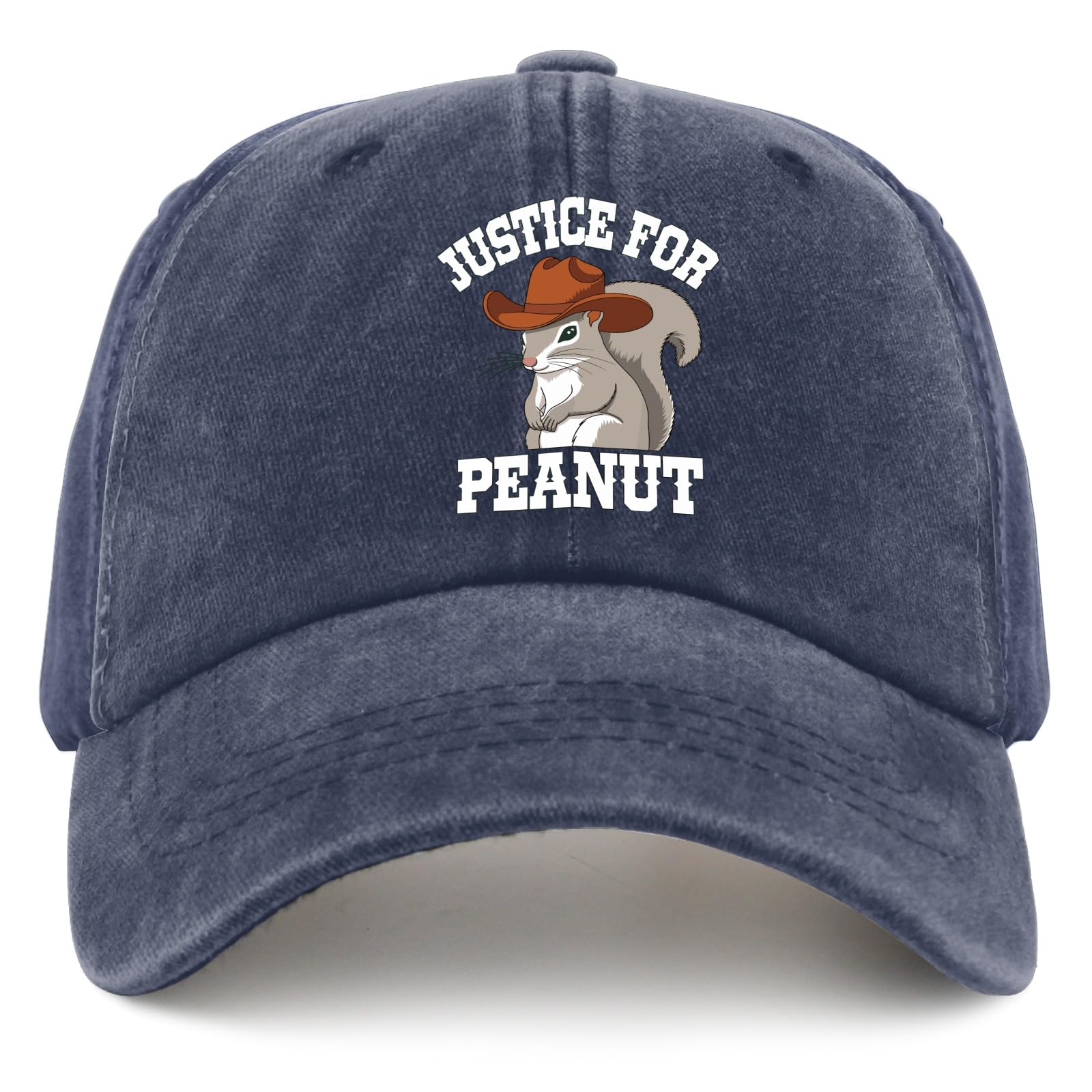 Justice for Peanut The Squirrel Women's Baseball Cap - Cool Washed Cotton Running Hat Adjustable Fitted - Perfect for Outdoor Activities, Jogging, and Casual Wear