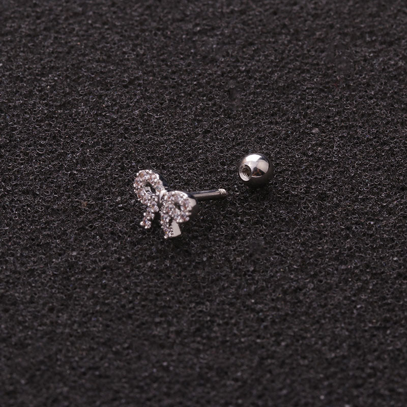 16G Tiny Bowknot Tragus Hoop Earrings for Cartilage Piercing | HSPJ1973 | Perfect for Everyday Wear and Special Occasions