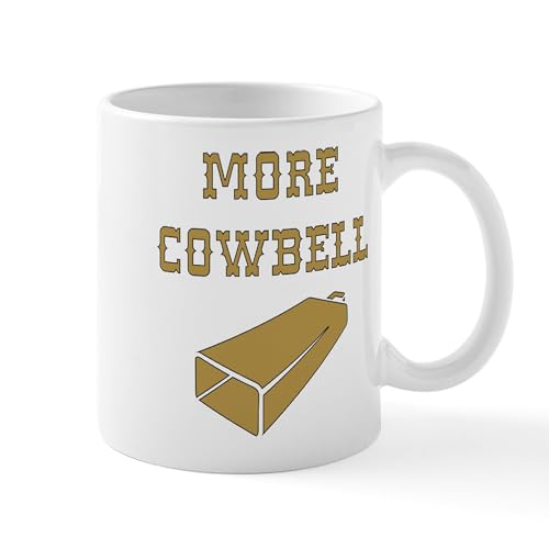 White - More Cowbell Funny Music Mugs