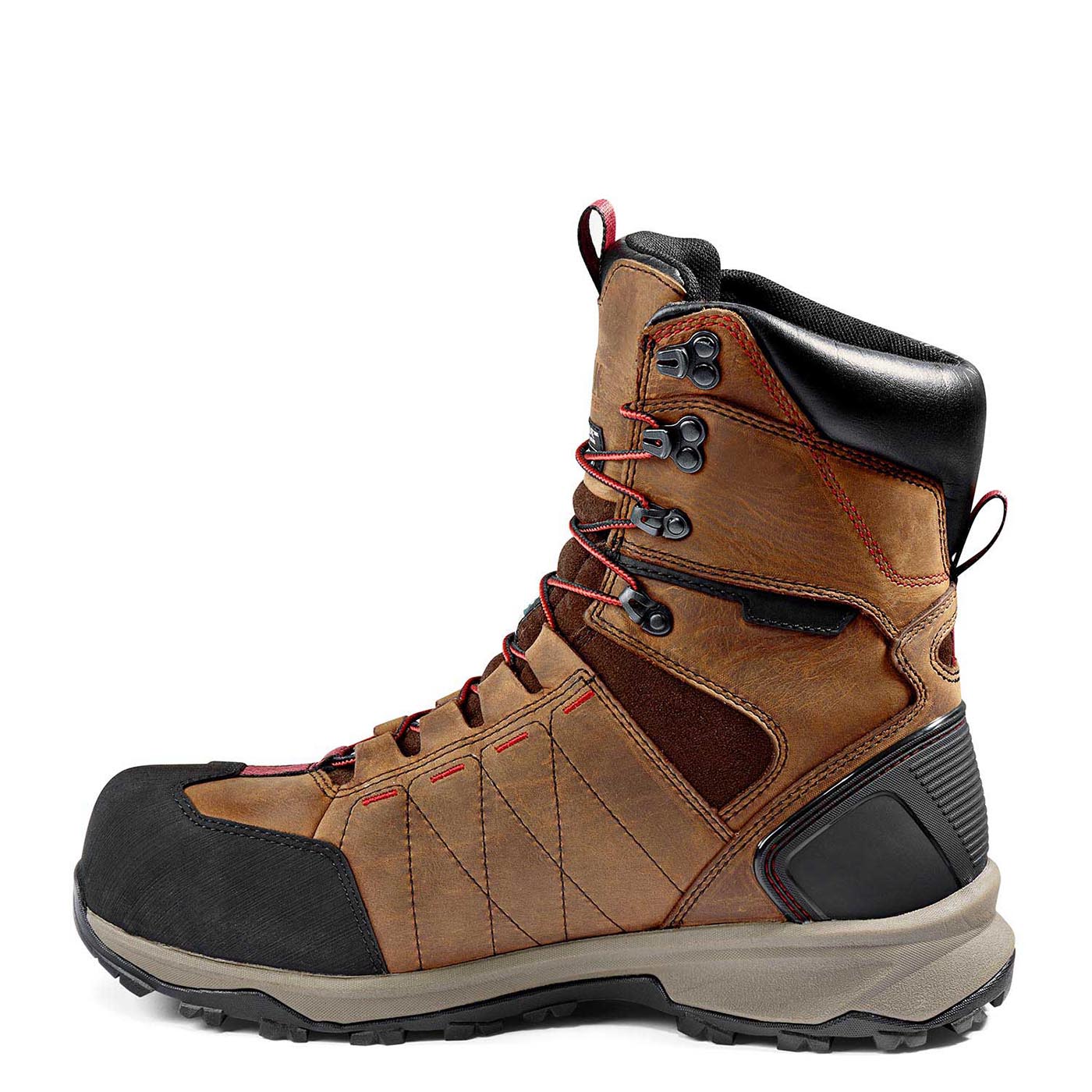 Kodiak Ice Conqueror Men's 8 Composite Toe Work Boots with Vibram® Arctic Grip® - Slip Resistant, Waterproof, Insulated Winter Work Boots for Construction & Outdoor Jobs (Brown, KD0A4TGDBRN) - Ideal for Snowy Terrains, Icy Conditions & Cold Weather Work Environments