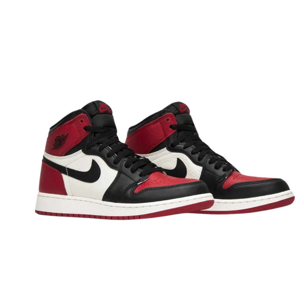 Air Jordan 1 Retro High (GS) Bred Toe - Gym Red, Black & Summit White Basketball Shoes for Kids - Perfect for School, Sports & Streetwear Fashion