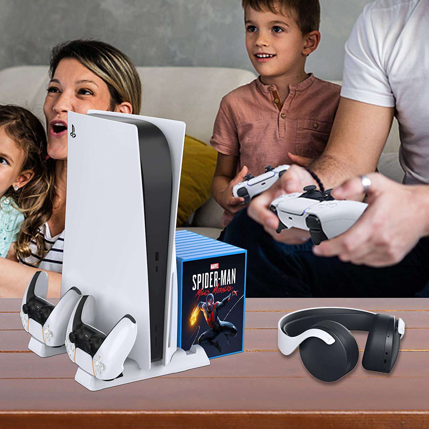 NexiGo PS5 Vertical Stand with Cooling Fan - Dual Cooling System for PlayStation 5 Console | Perfect for Gaming Setup & Home Entertainment System