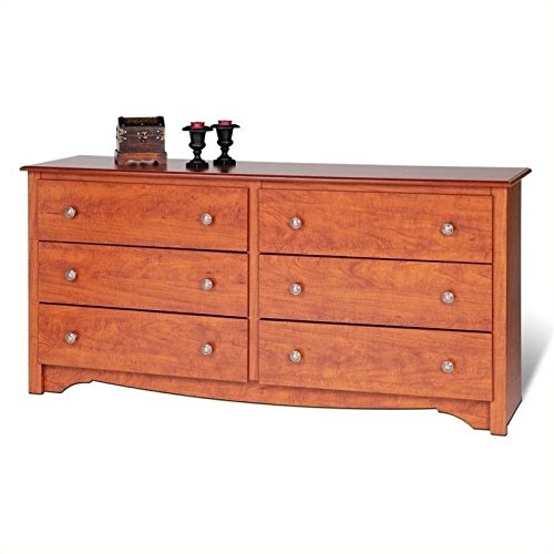 Home Square Monterey 3-Piece Cherry Wood Bedroom Set with 2 Nightstands & Dresser - Perfect for Master Bedroom, Guest Room & Apartment Decor