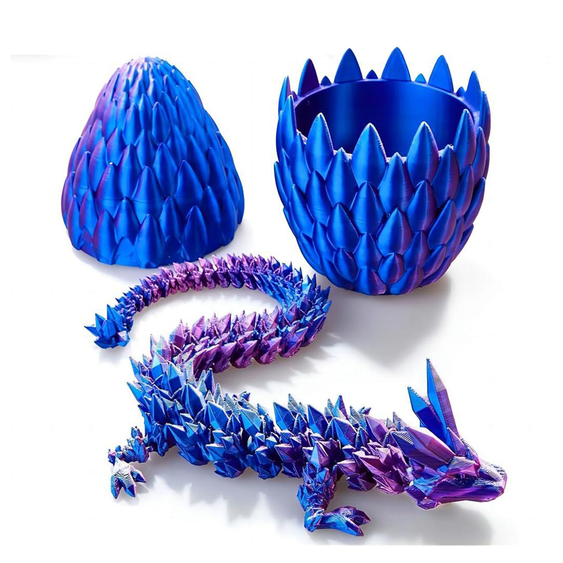 3D Printed Dragon Egg Fidget Toy - 12 Inch Mystery Crystal Dragon for Adults, Autism & ADHD Relief - Lavender Purple - Perfect for Stress Relief, Focus & Sensory Play