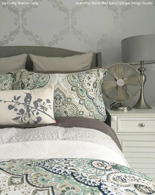 Acanthus Trellis Wall Stencil - Reusable DIY Decorative Painting Template for Home & Garden Décor | Perfect for Walls, Furniture, and Fabric Projects