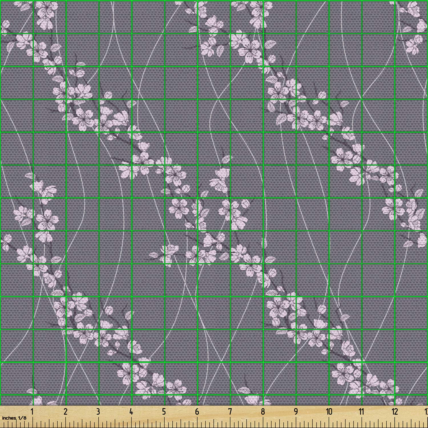 Ambesonne Floral Fabric by The Yard - Japanese Sakura Cherry Blossom Branches Modern Oriental Print, Taupe & Pale Pink Decorative Upholstery Fabric for Sofa, Curtains, Pillows & Home Decor | Perfect for Spring Home Accents & DIY Craft Projects