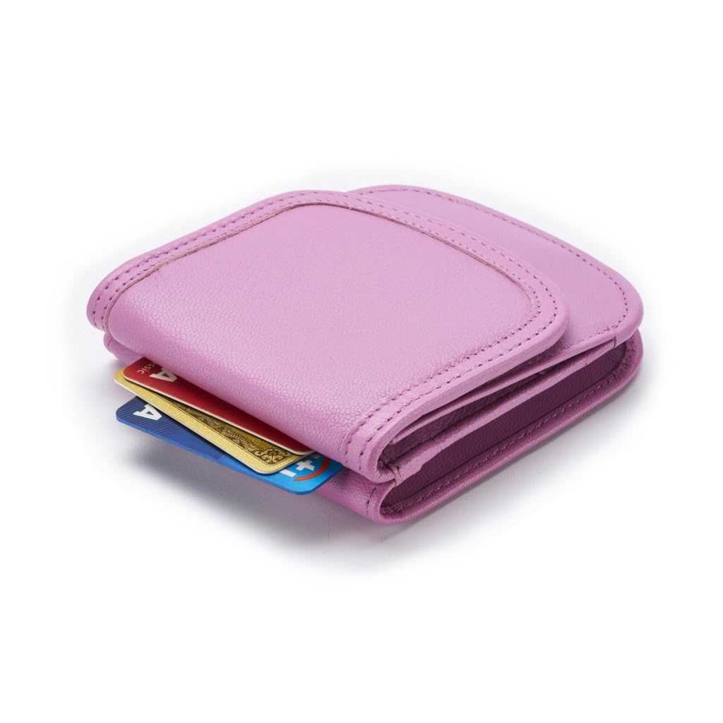 Taxi Wallet® TW03-SOFT LAVENDER - Slim Leather Front Pocket Wallet for Men & Women - Holds Credit Cards, Cash, Coins & ID - Compact RFID Blocking Bifold Wallet - Perfect for Travel, Work & Everyday Use