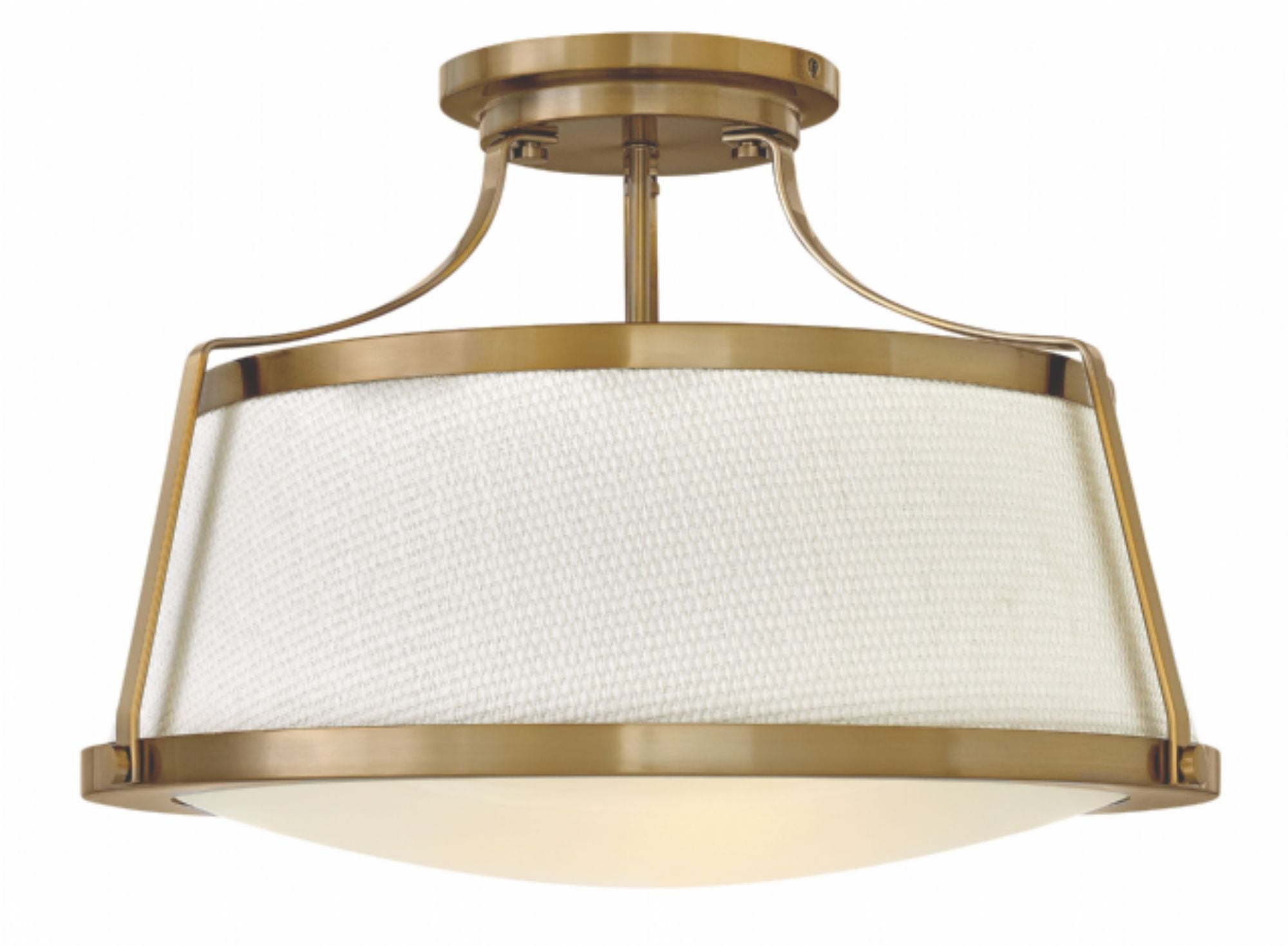 Charlotte Semi Flush Mount Ceiling Light - Modern & Elegant Fixture for Bedroom, Living Room, or Dining Room Lighting